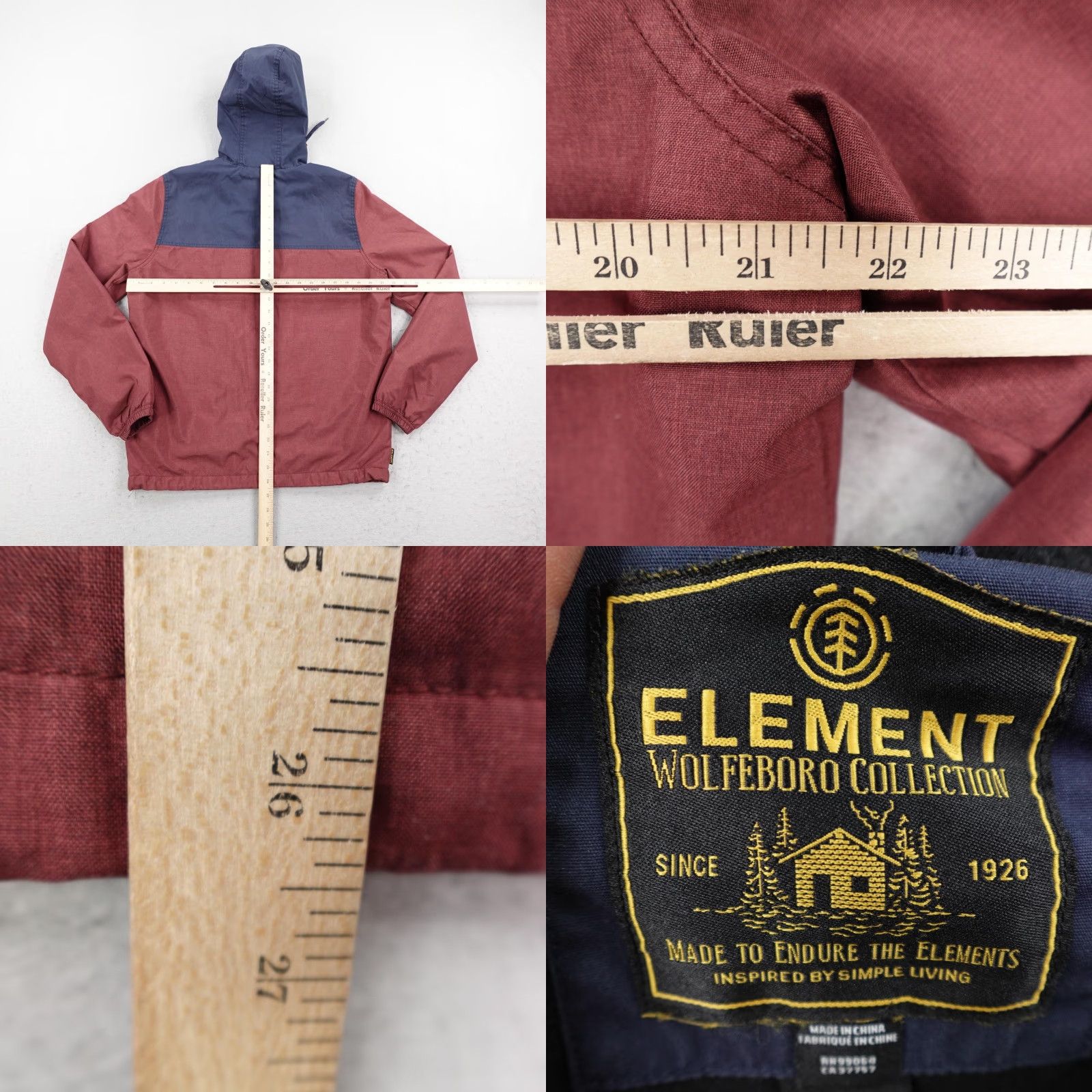 Element Element Wolfeboro Jacket Mens Medium Blue Red Fleece Lined Coat Full Zip Up Size US M / EU 48-50 / 2 - 8 Thumbnail