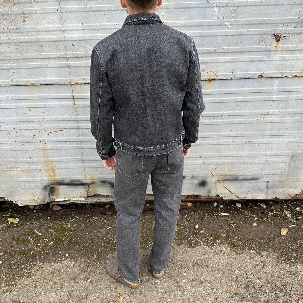 Japanese Brand × Vintage Vintage Pockets Denim Graphite Work Jacket Size US M / EU 48-50 / 2 - 4 Thumbnail