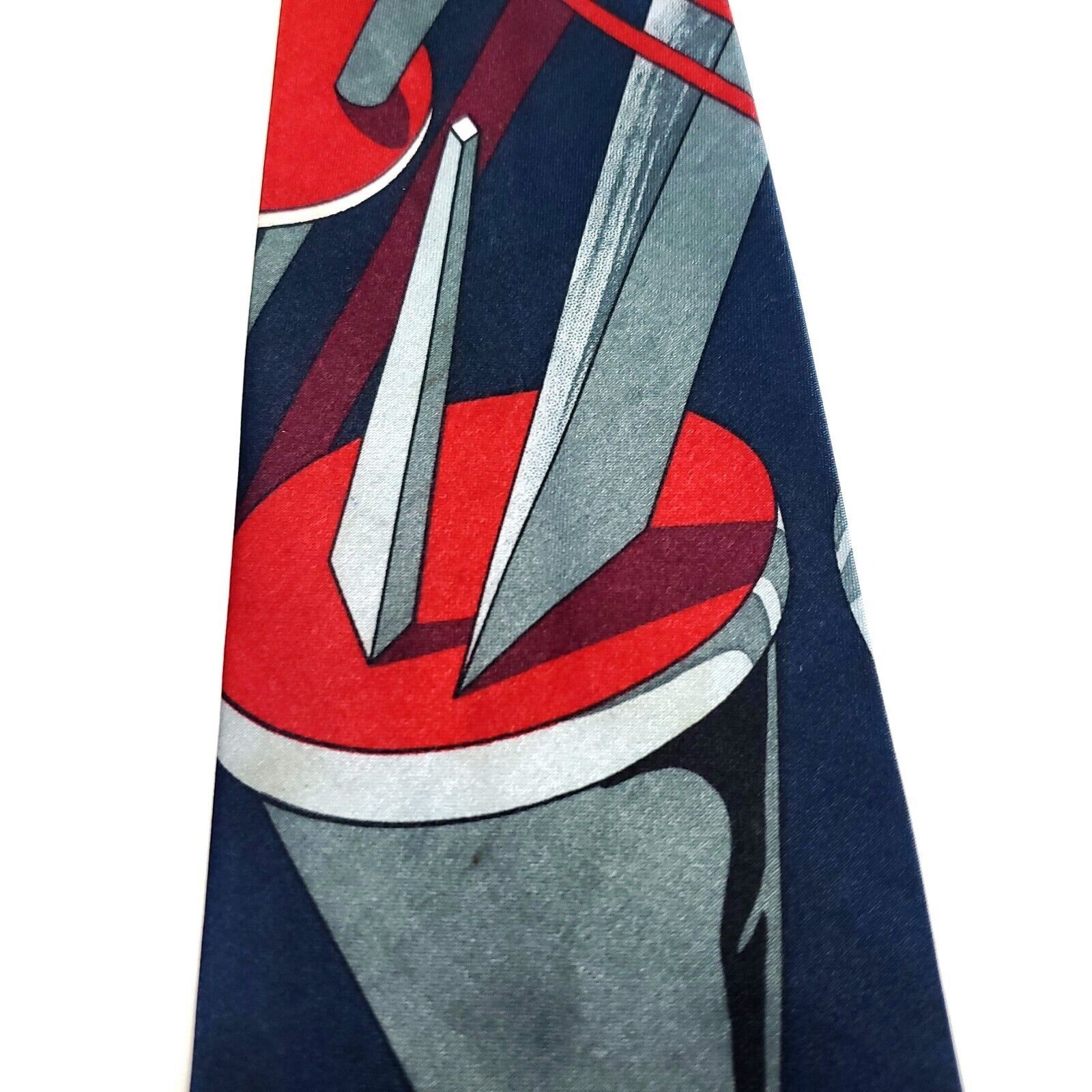 Botany 500 Botany 500 Blue Gray Red Silk Tie Woven Graphic Size ONE SIZE - 2 Thumbnail