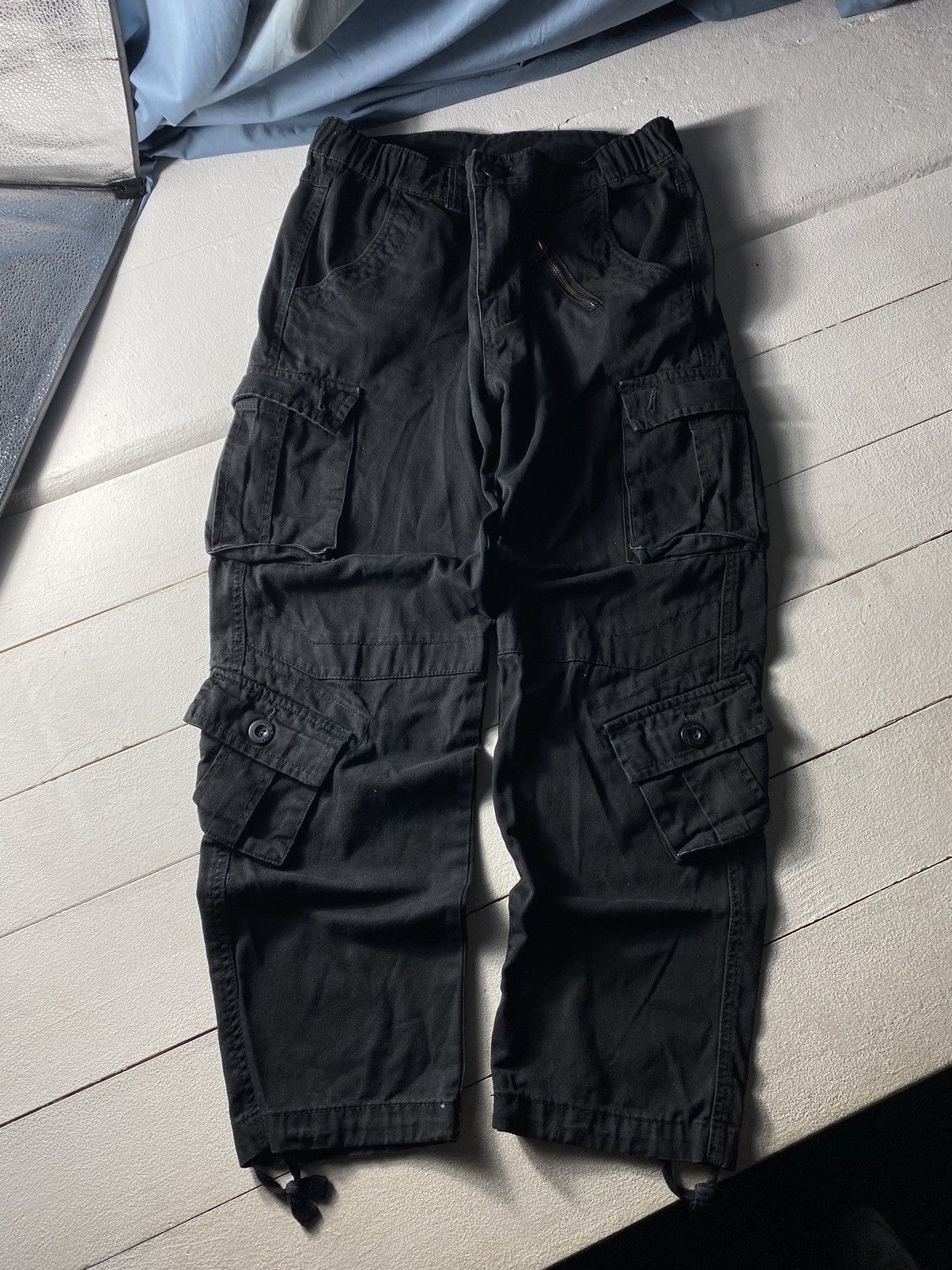 If Six Was Nine × Japanese Brand RARE🔥BONDAGE BLACK OPIUM MULTIPOCKET PANTS Y2k WATANABE Size US 33 - 1 Thumbnail