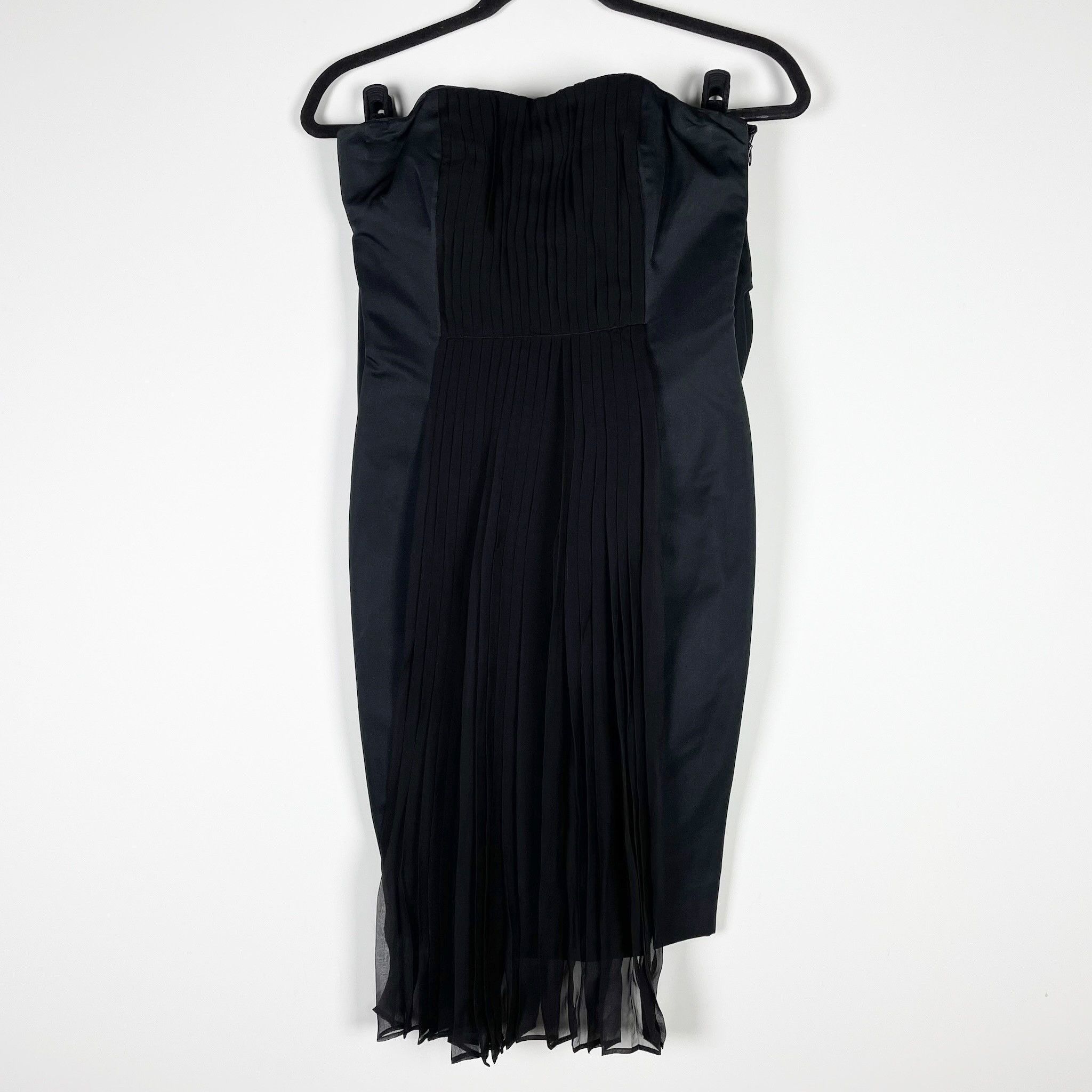 Giambattista Valli Black Pleated Cotton Silk Waist