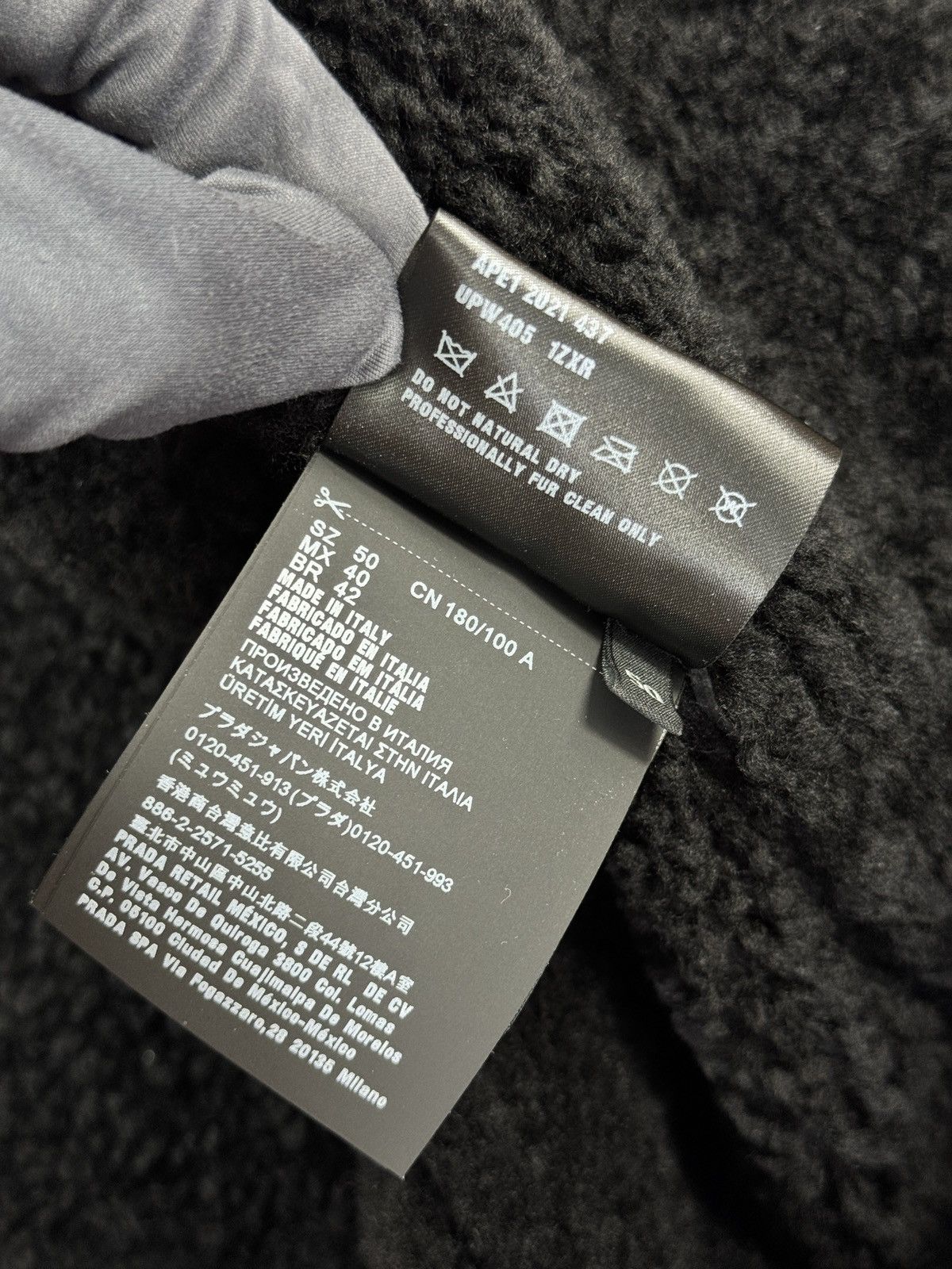 Prada SHERLING AND SUEDE 3D POCKET HOODED BOMBER JACKET Size US L / EU 52-54 / 3 - 12 Thumbnail