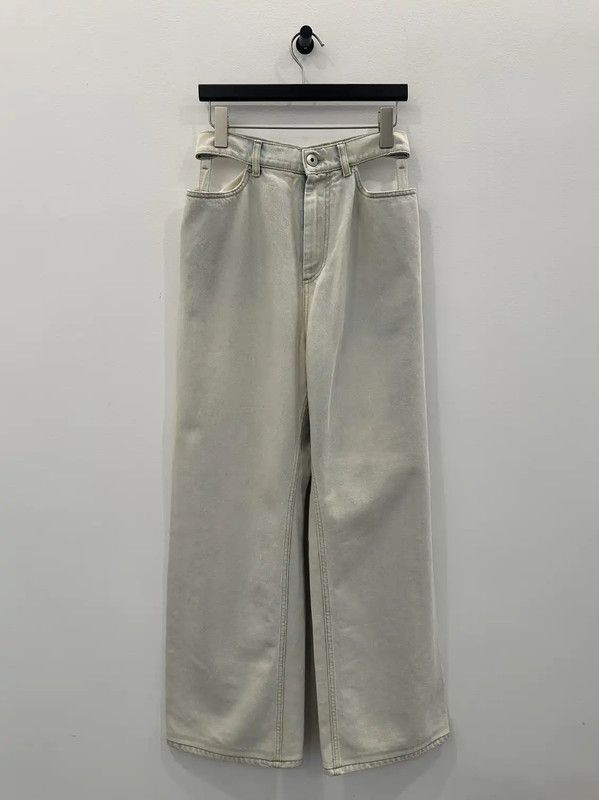 Maison Margiela Maison Margiela White Denim Women's Pants 0089 Size 30" / US 8 / IT 44 - 1 Thumbnail