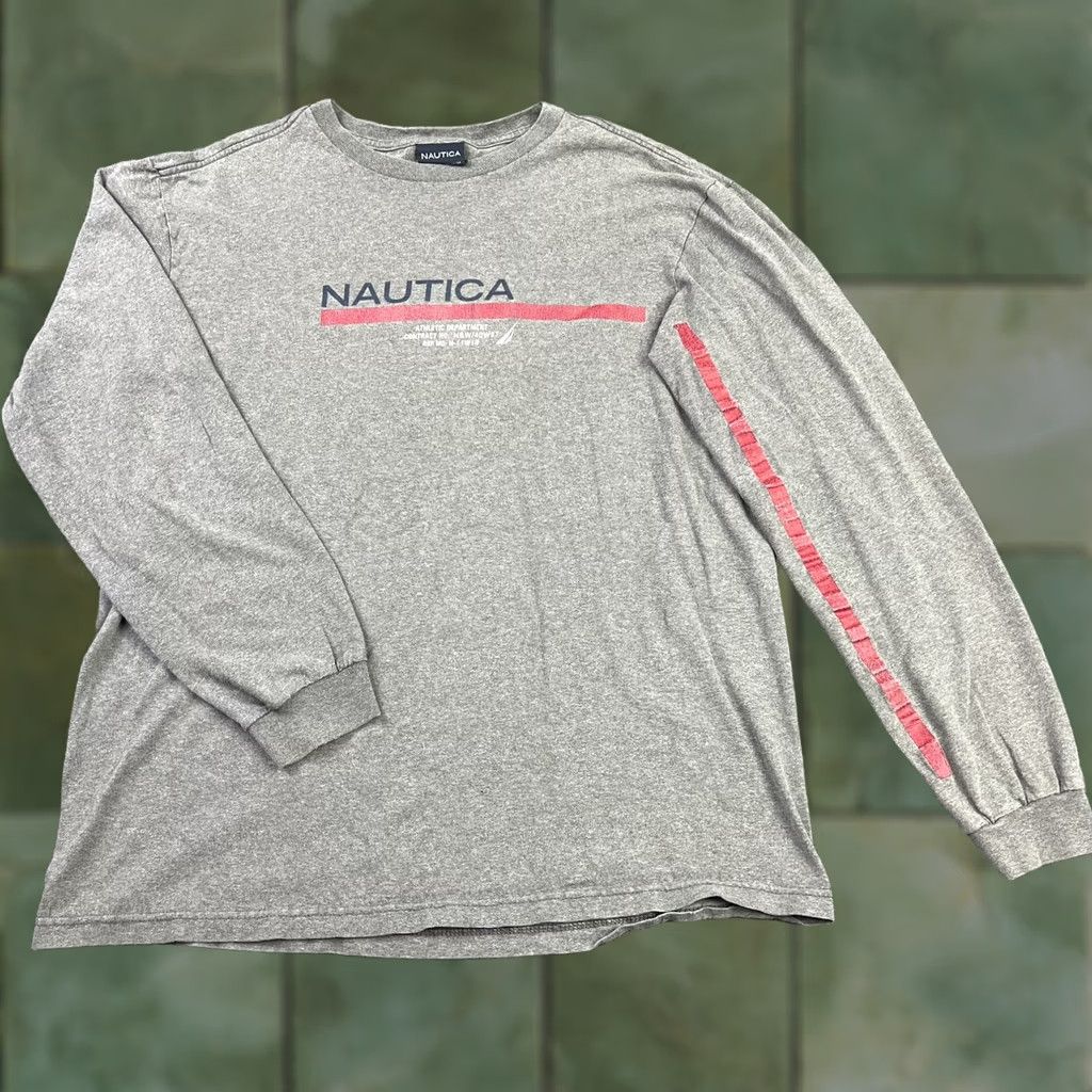 Nautica VINTAGE Nautica Long Sleeve T-Shirt Men Small Gray Logo 90s USA Size US S / EU 44-46 / 1 - 1 Thumbnail
