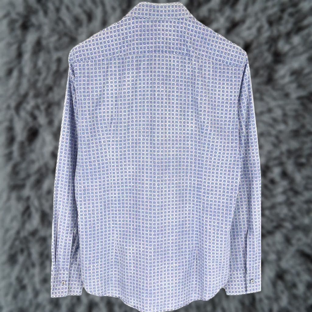 Hugo Boss HUGO BOSS Ronny Slim Fit Formal Shirt Mens M Button-Up Spread Patterned Shirt Size 40R - 1 Thumbnail