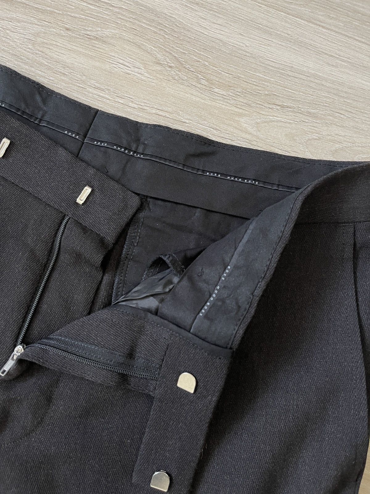 Hugo Boss Vintage Hugo boss trousers classic pants black wool 50 Size 40R - 12 Thumbnail