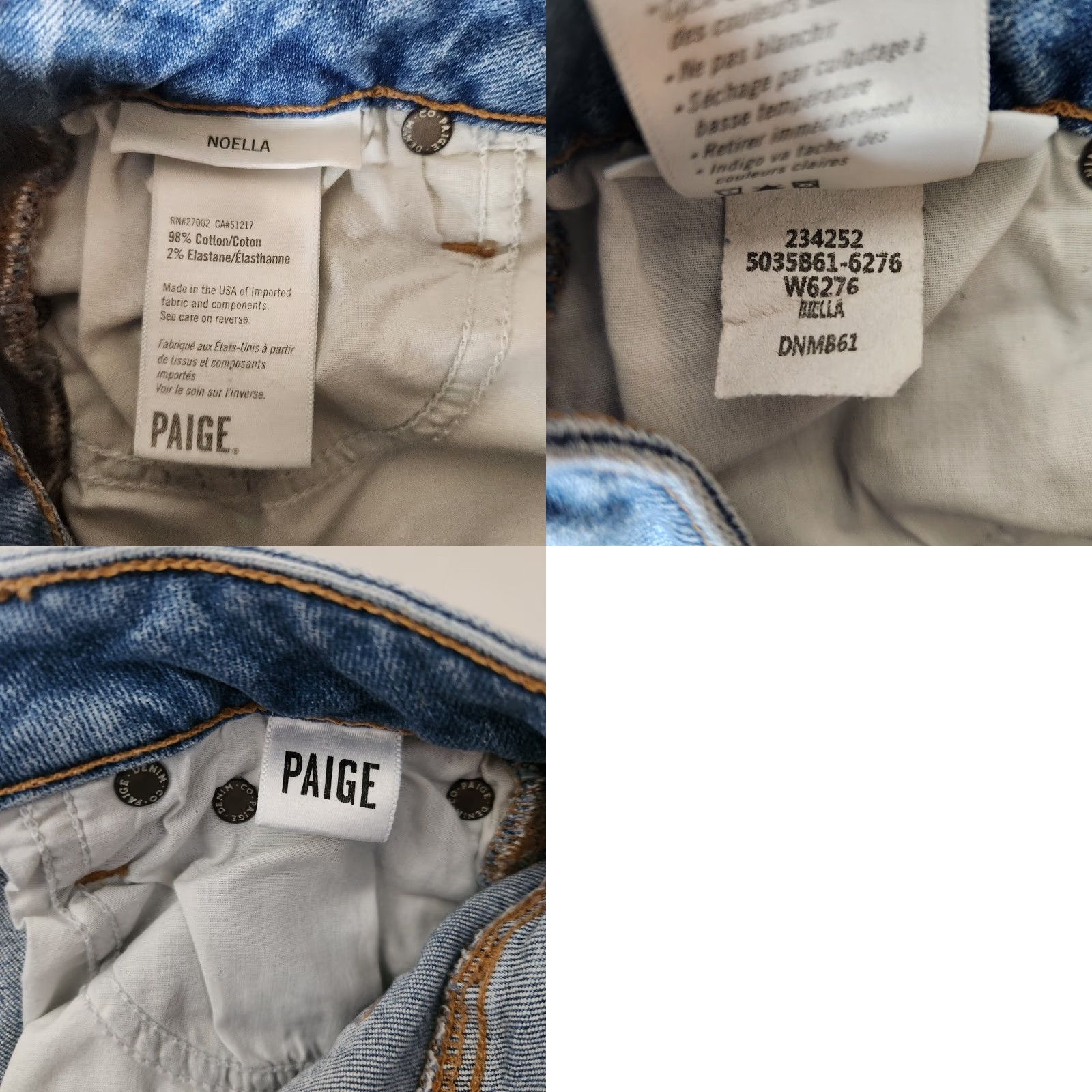 Paige Paige Noella Side Fray Fringe Straight Leg Crop Jeans - Size 24 Size 42" / US 20 - 8 Thumbnail