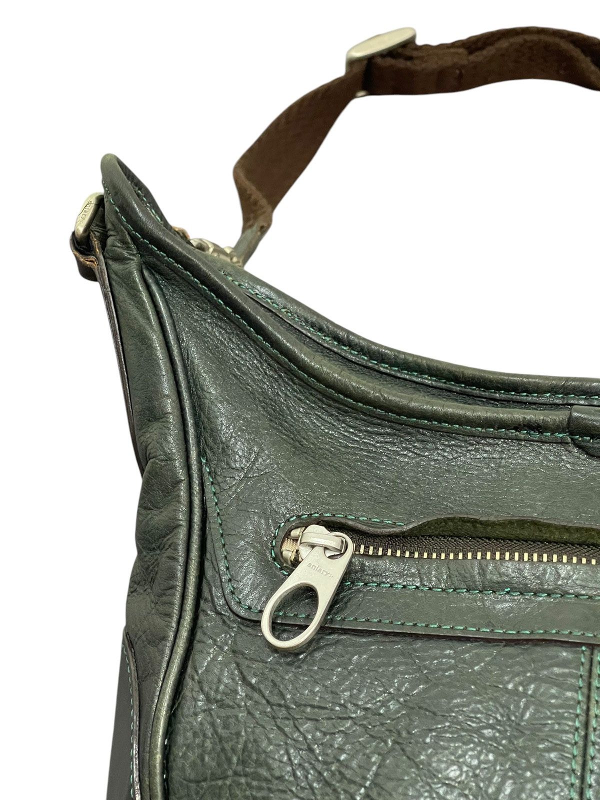 Genuine Leather Full Leather Aniary Japan Dark Green Cross Body Bag 1🟩6 Size ONE SIZE - 12 Thumbnail