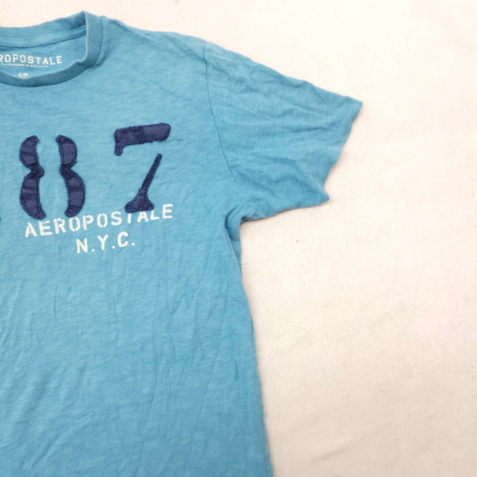 Aeropostale Aeropostale A87 T Shirt Adult Mens Size Small S Blue Size US S / EU 44-46 / 1 - 5 Thumbnail