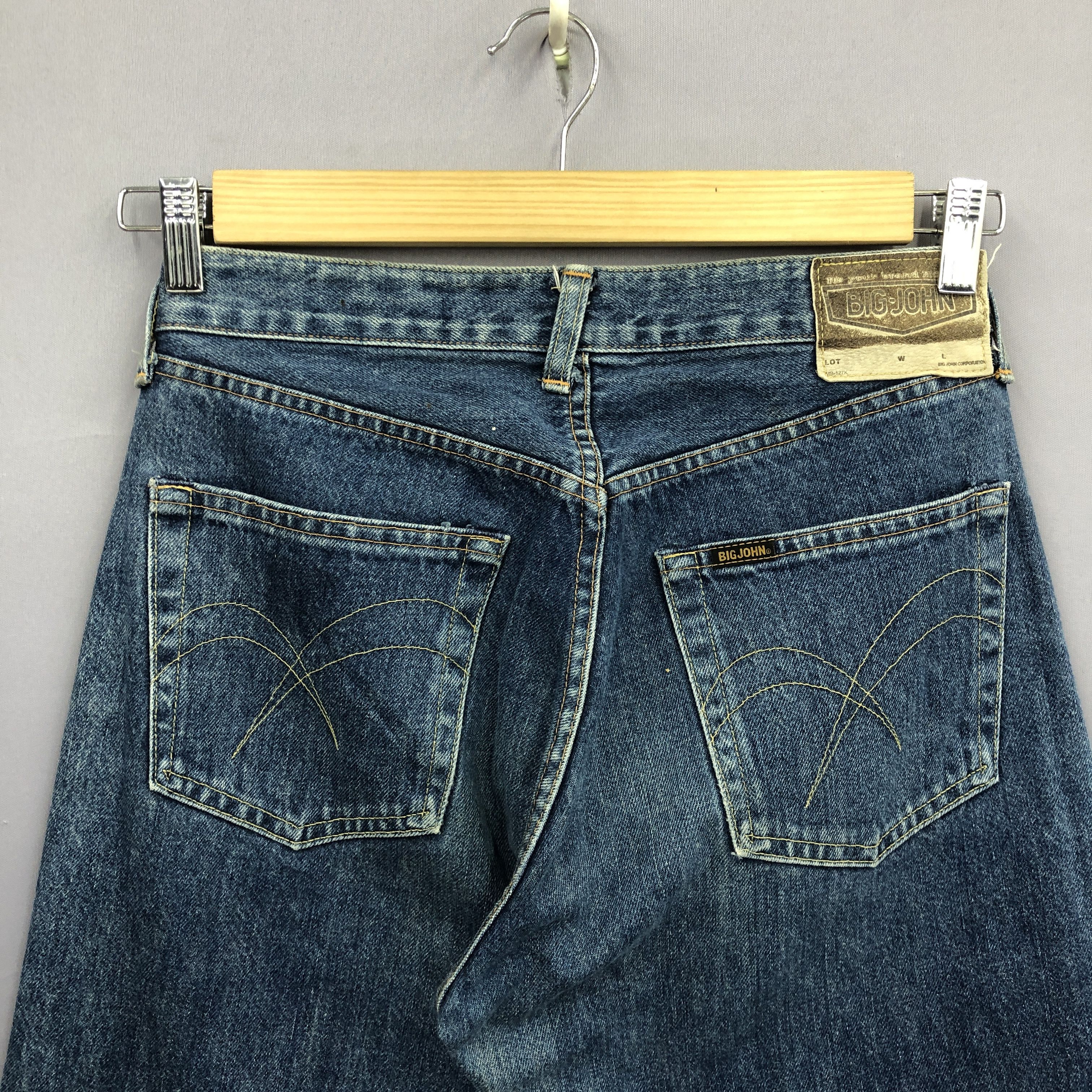 Big John 90s Big John Selvedge Redline Faded Light Wash Jeans Denim Size 28" / US 6 / IT 42 - 5 Thumbnail