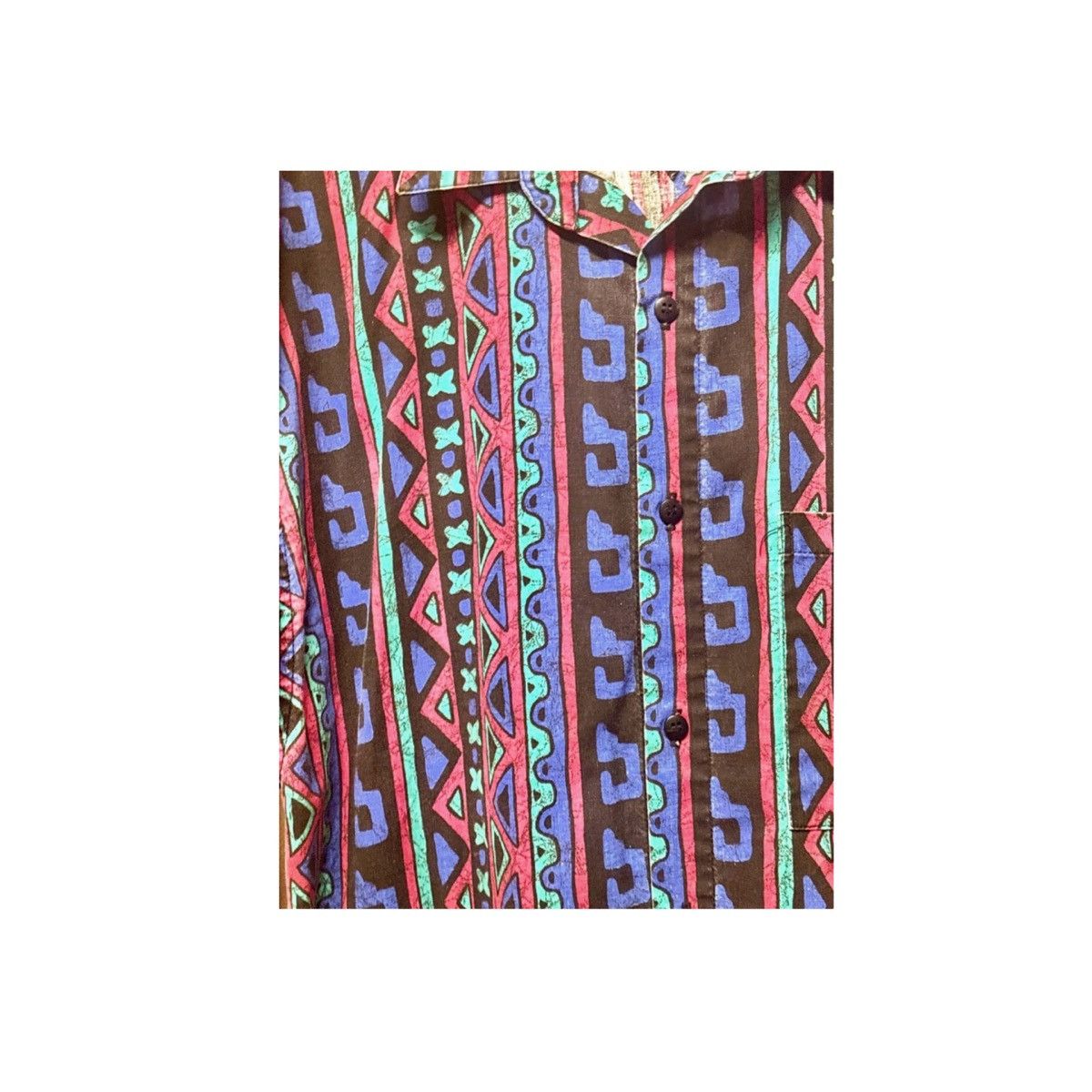 Other Men’s Vintage Body Objects Western Shirt w/90’s Aztec Design Size US L / EU 52-54 / 3 - 5 Thumbnail