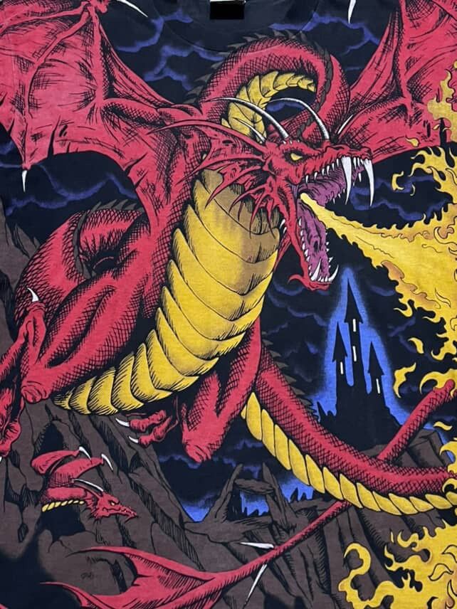 Liquid Blue 🔥RARE🔥Vintage Liquid blue Dragon flame 1994 OG Tag not print Size US L / EU 52-54 / 3 - 2 Thumbnail