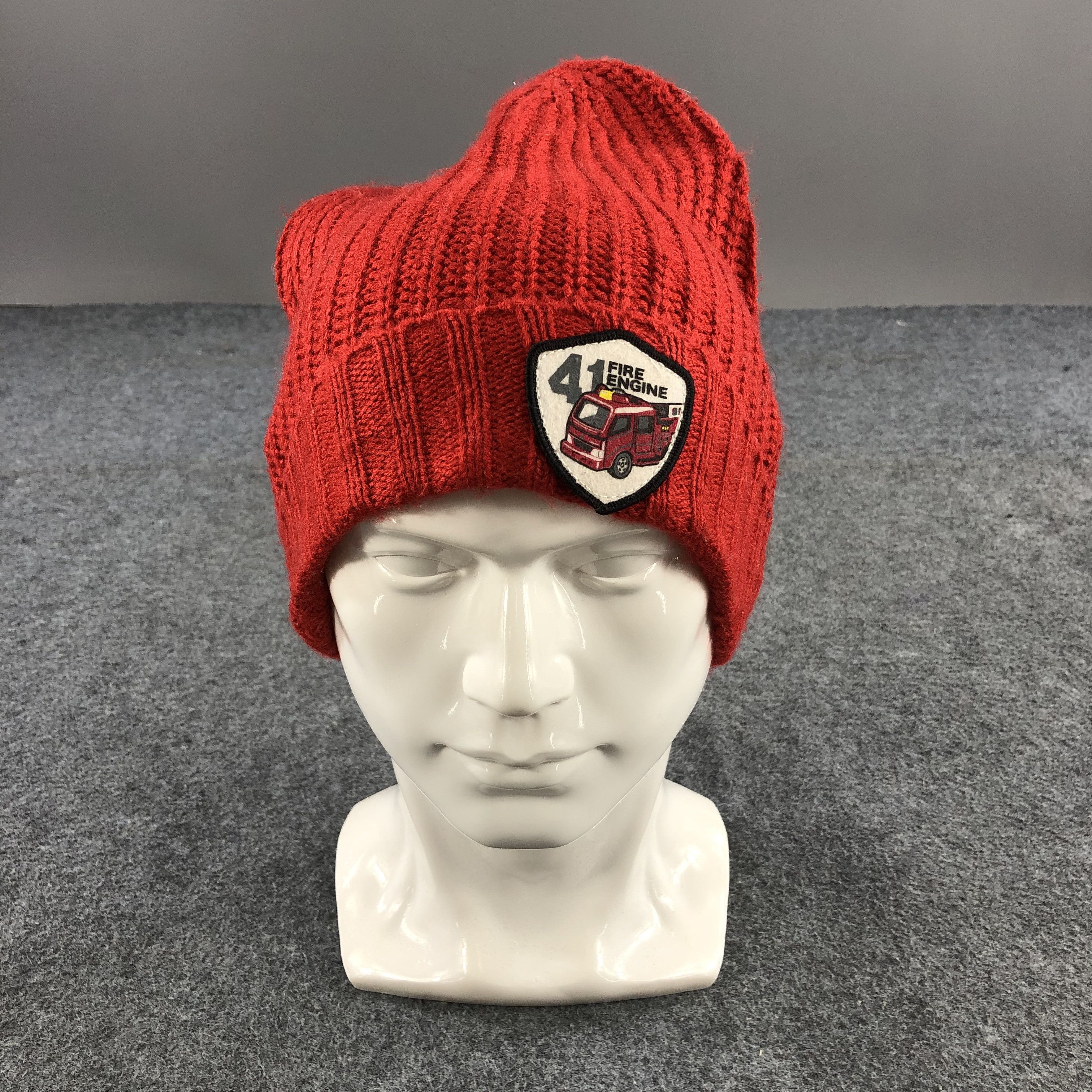 Vintage 41 Fire Engine Trucker Beanie Snowcap Snow Hat B246 Size ONE SIZE - 1 Thumbnail