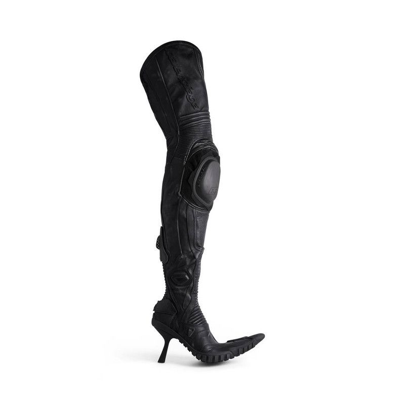 Balenciaga $9K VALUE Biker 90mm Over-the-knee Boot in Black Size US 7 / IT 37 - 1 Thumbnail