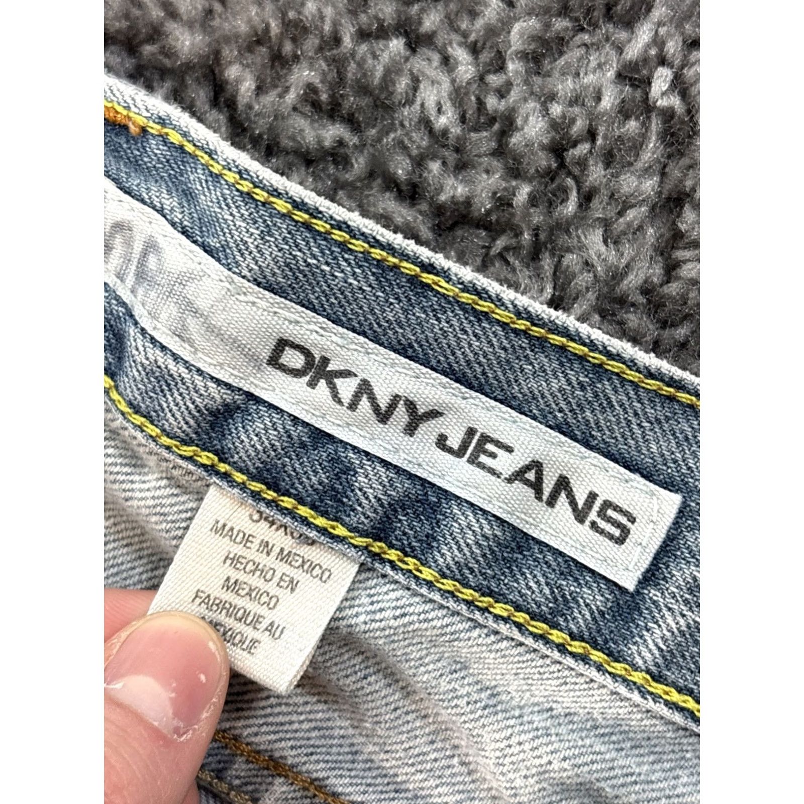 DKNY VINTAGE DKNY Jeans Mens 34x30 Light Wash Straight Distressed Grunge Y2K Blue Cotton Jeans Mens 34 Inseam 30 Size US 34 / EU 50 - 5 Thumbnail