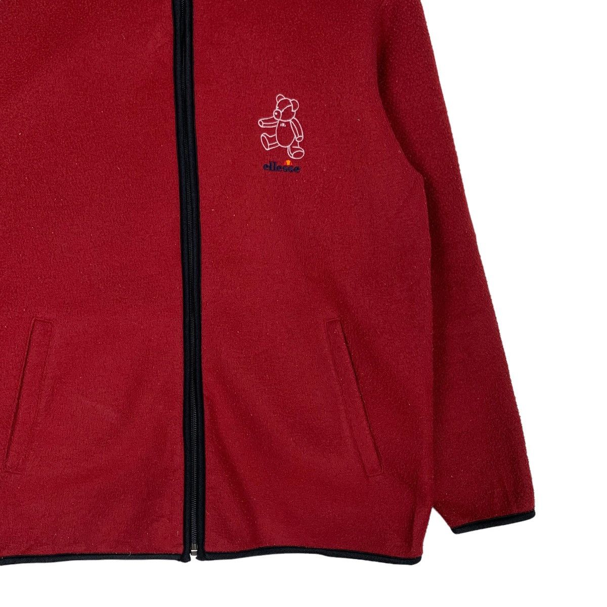 Ellesse ELLESSE Teddy Bear Small Logo Red Fleece Jacket #1060-C48 Size US L / EU 52-54 / 3 - 4 Thumbnail