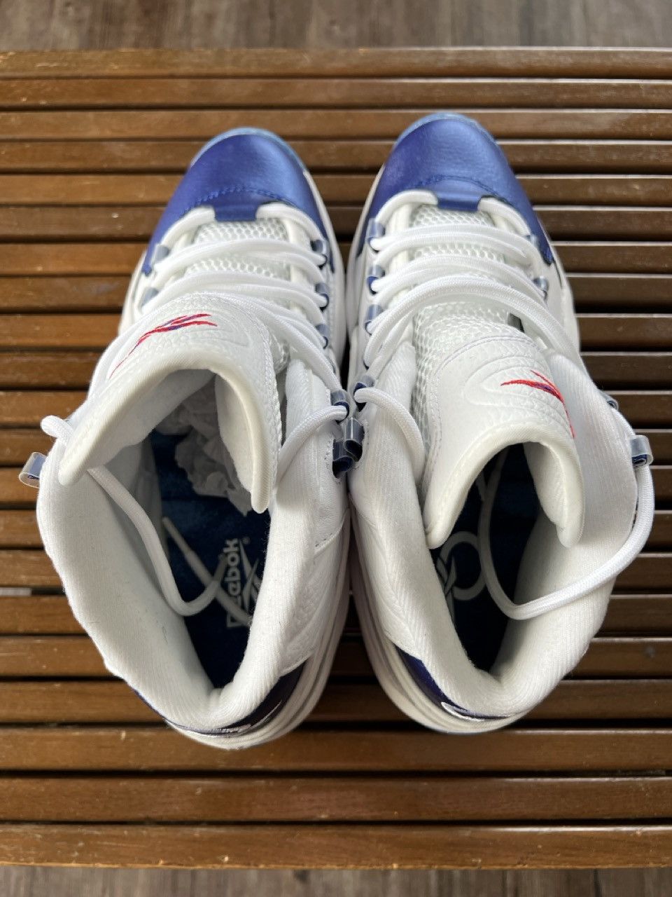 Reebok Reebok Iverson Question Mid Blue Toe Size US 9.5 / EU 42-43 - 6 Thumbnail