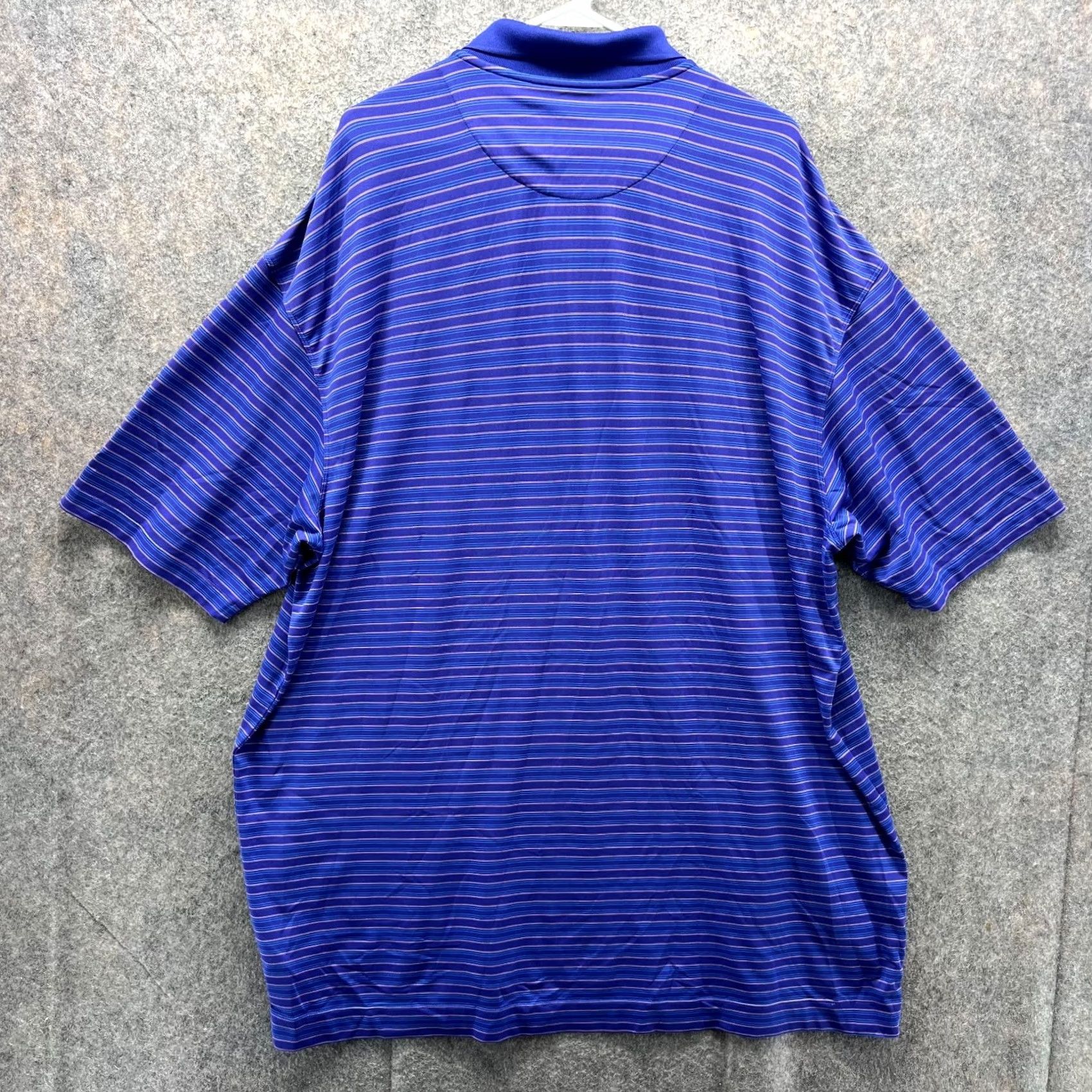 Nike VINTAGE Nike Polo Shirt Mens XXL Purple Striped Dri-Fit Golf Polyester Shaped Athletic Fit Shirt Sports Casual Size US XXL / EU 58 / 5 - 2 Thumbnail