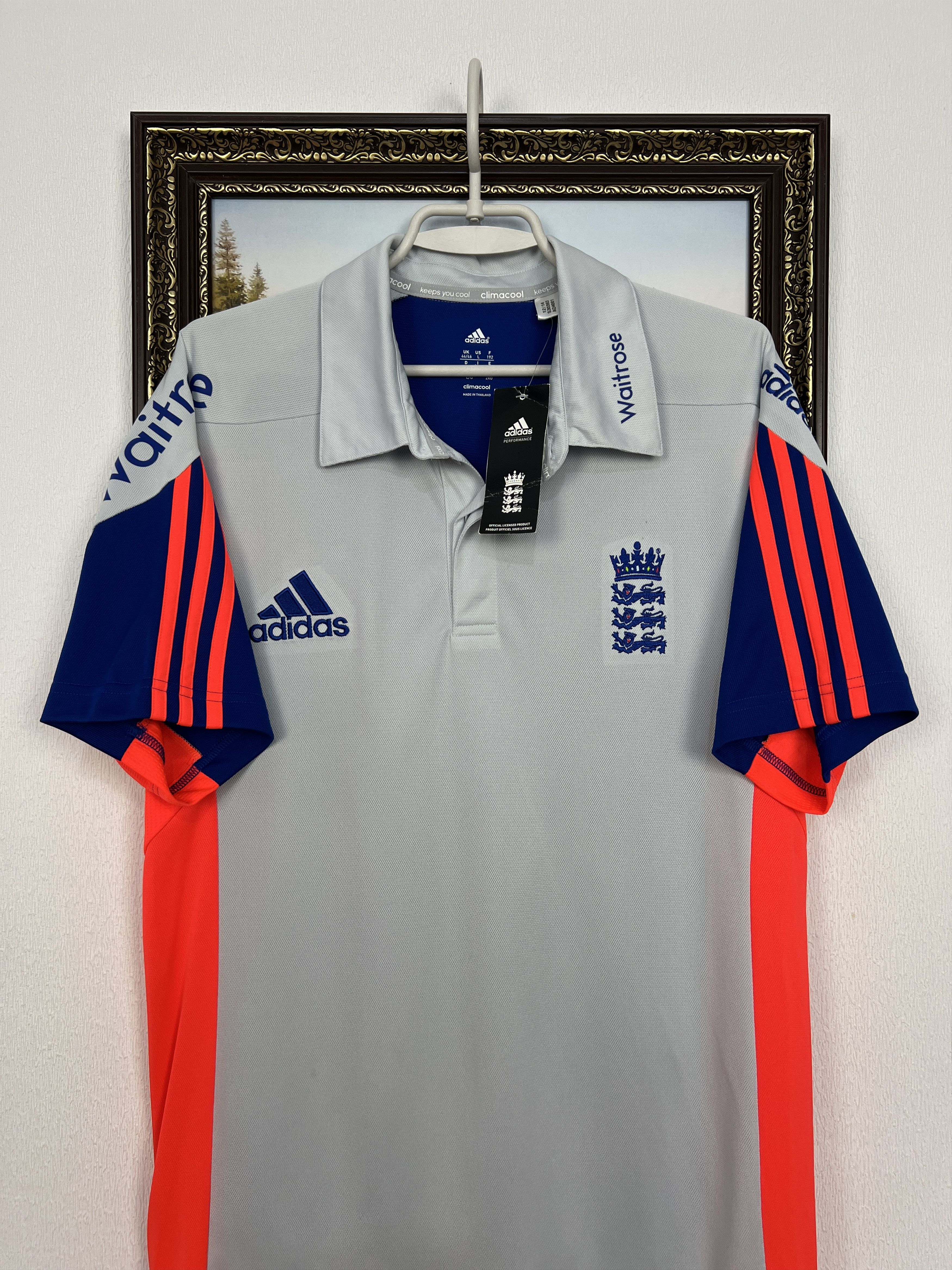 Adidas Adidas England National Team Cricket Polo Jersey Shirt Mens Size US L / EU 52-54 / 3 - 2 Thumbnail