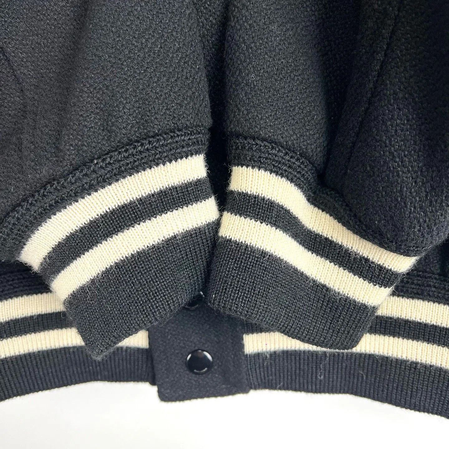 Saint Laurent Paris Saint Laurent Black Striped Leather Patchwork Jacket. Size US L / EU 52-54 / 3 - 5 Thumbnail