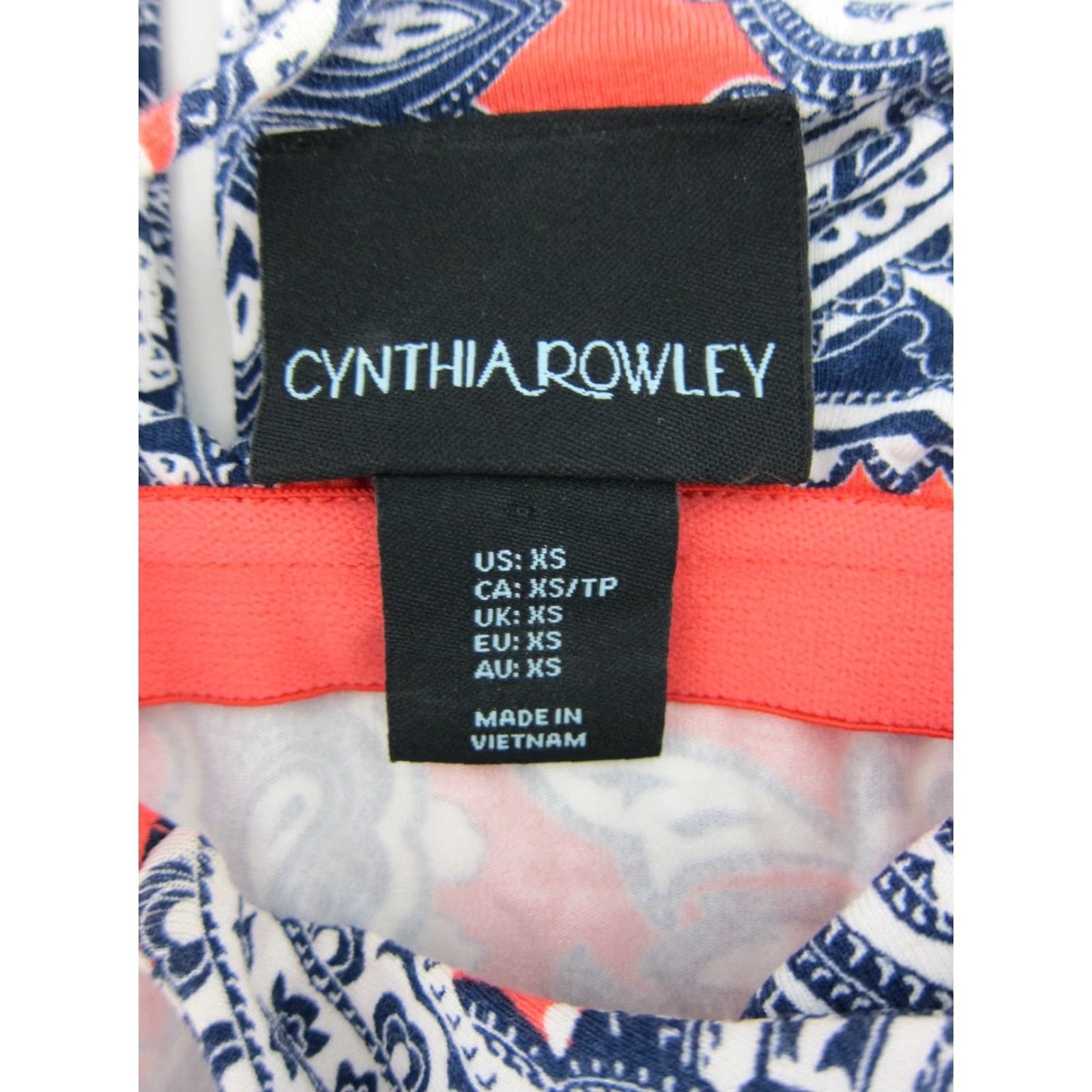 Cynthia Rowley Cynthia Rowley Blue White Coral Paisley Jersey High Low Long Maxi Tank Dress XS Size XS / US 0-2 / IT 36-38 - 3 Thumbnail