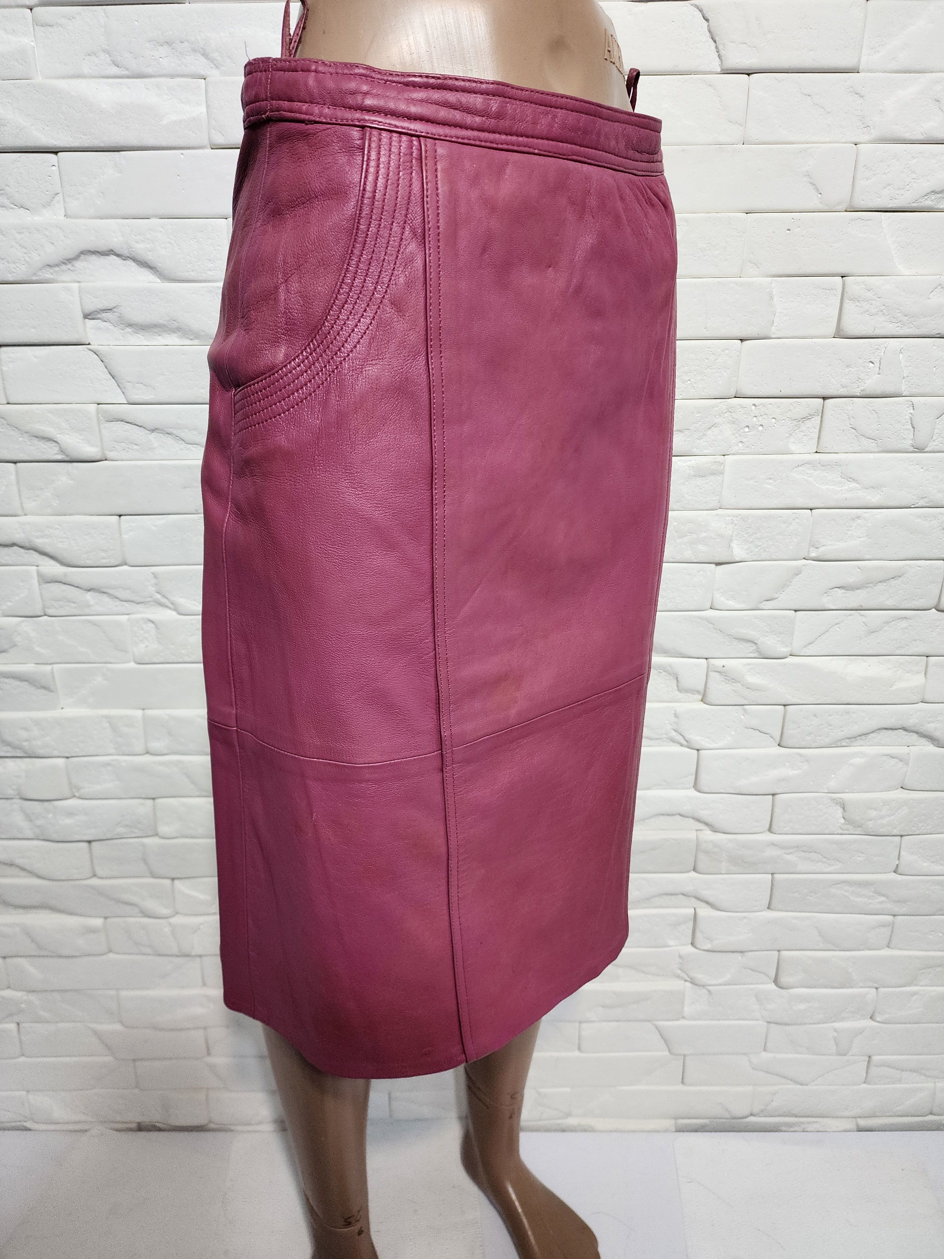 Other Pink Leather Skirt: Skirt with Pockets. Size 27" / US 4 / IT 40 - 3 Thumbnail