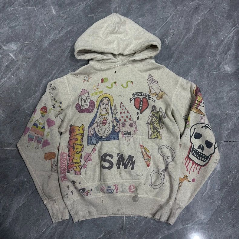 Saint Michael Saint Michael Simpson doodles to make old hoodies Size US S / EU 44-46 / 1 - 1 Thumbnail
