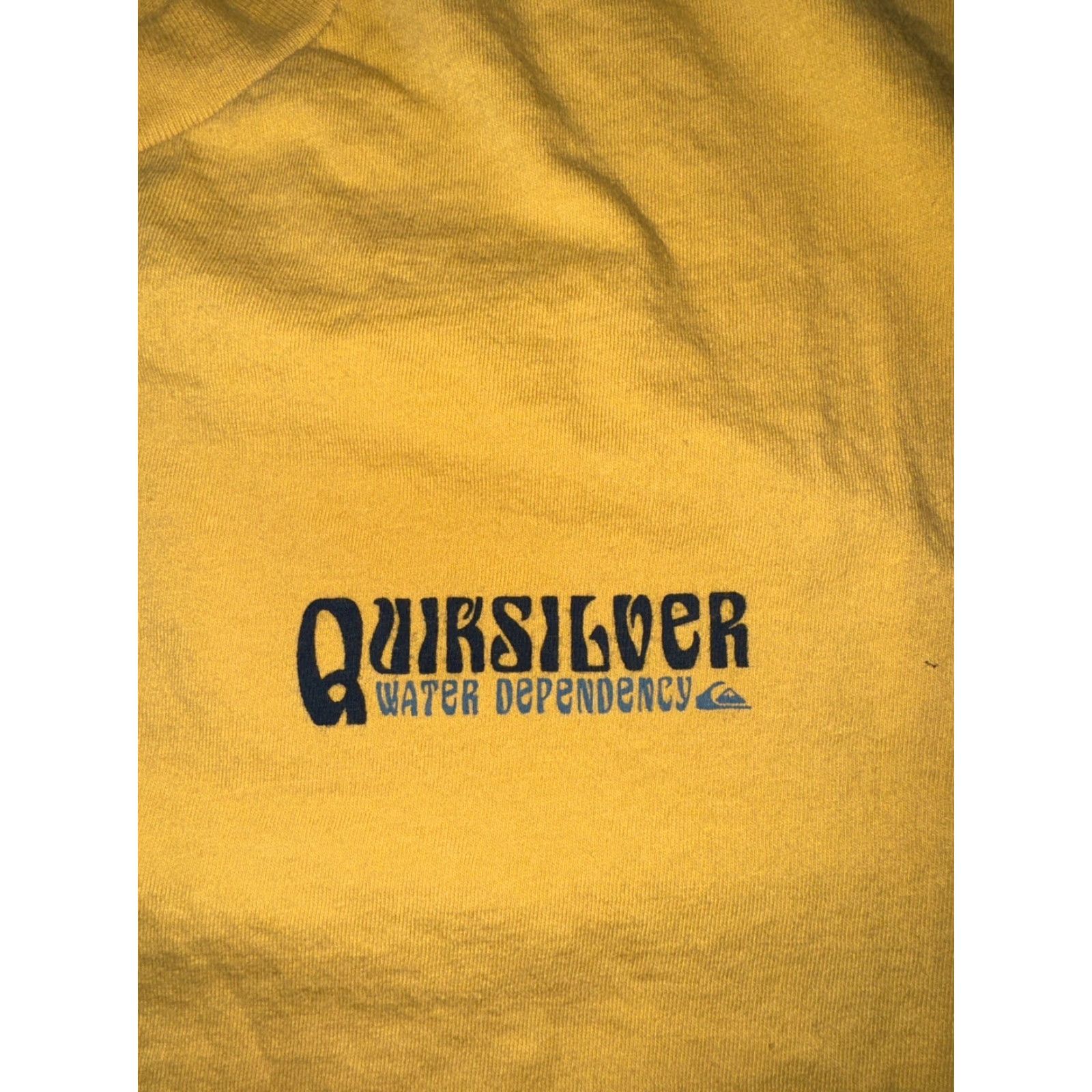 Quiksilver Quicksilver T-Shirt Yellow Medium Mens M Water Dependency 18x25.5 Size US M / EU 48-50 / 2 - 4 Thumbnail