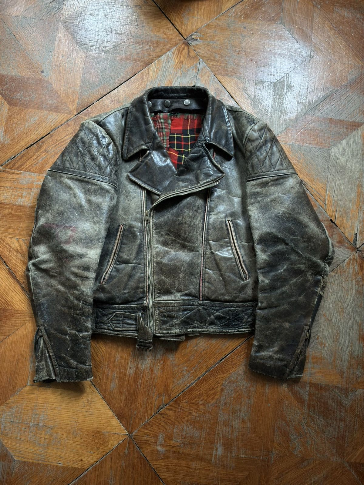 Vintage Vintage 1960s-70s Leather Biker Jacket Size US M / EU 48-50 / 2 - 1 Thumbnail