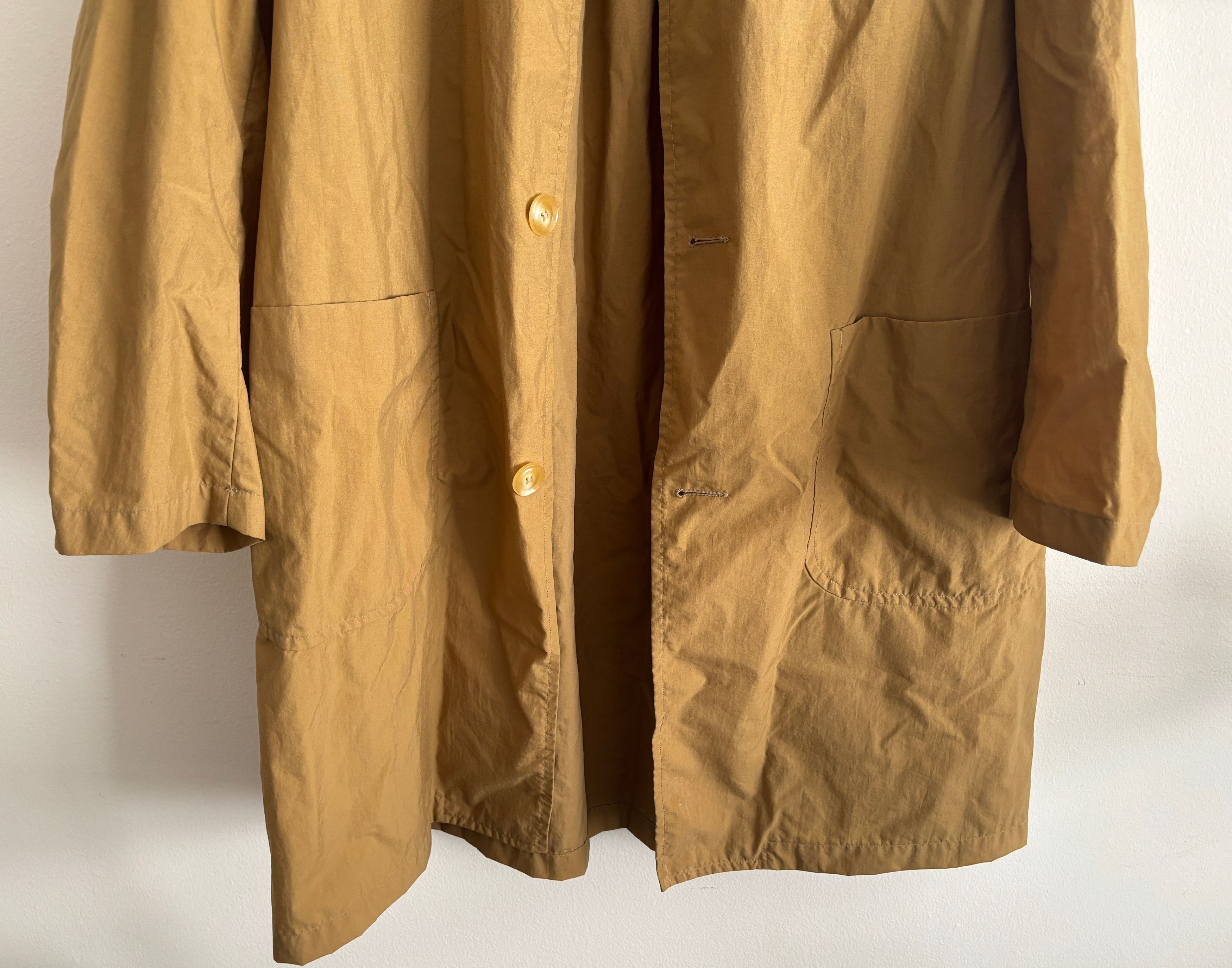 Danton $495 Tan Nylon Mac Coat / Jacket - 36 Small/ Medium Size US S / EU 44-46 / 1 - 4 Thumbnail