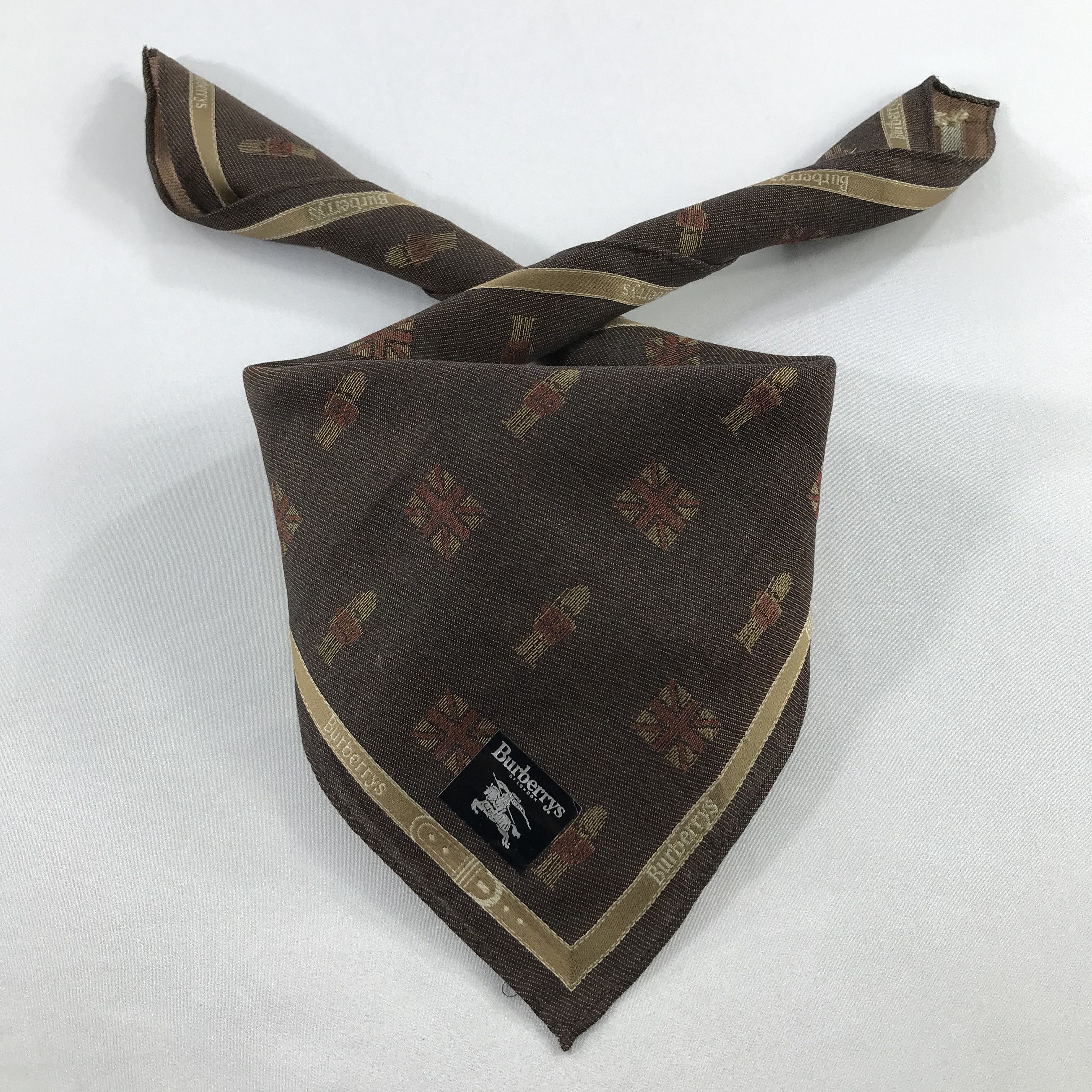 Burberry × Vintage Burberry Bandana / Handkerchief / Neckerchief - S2235 Size ONE SIZE - 3 Thumbnail