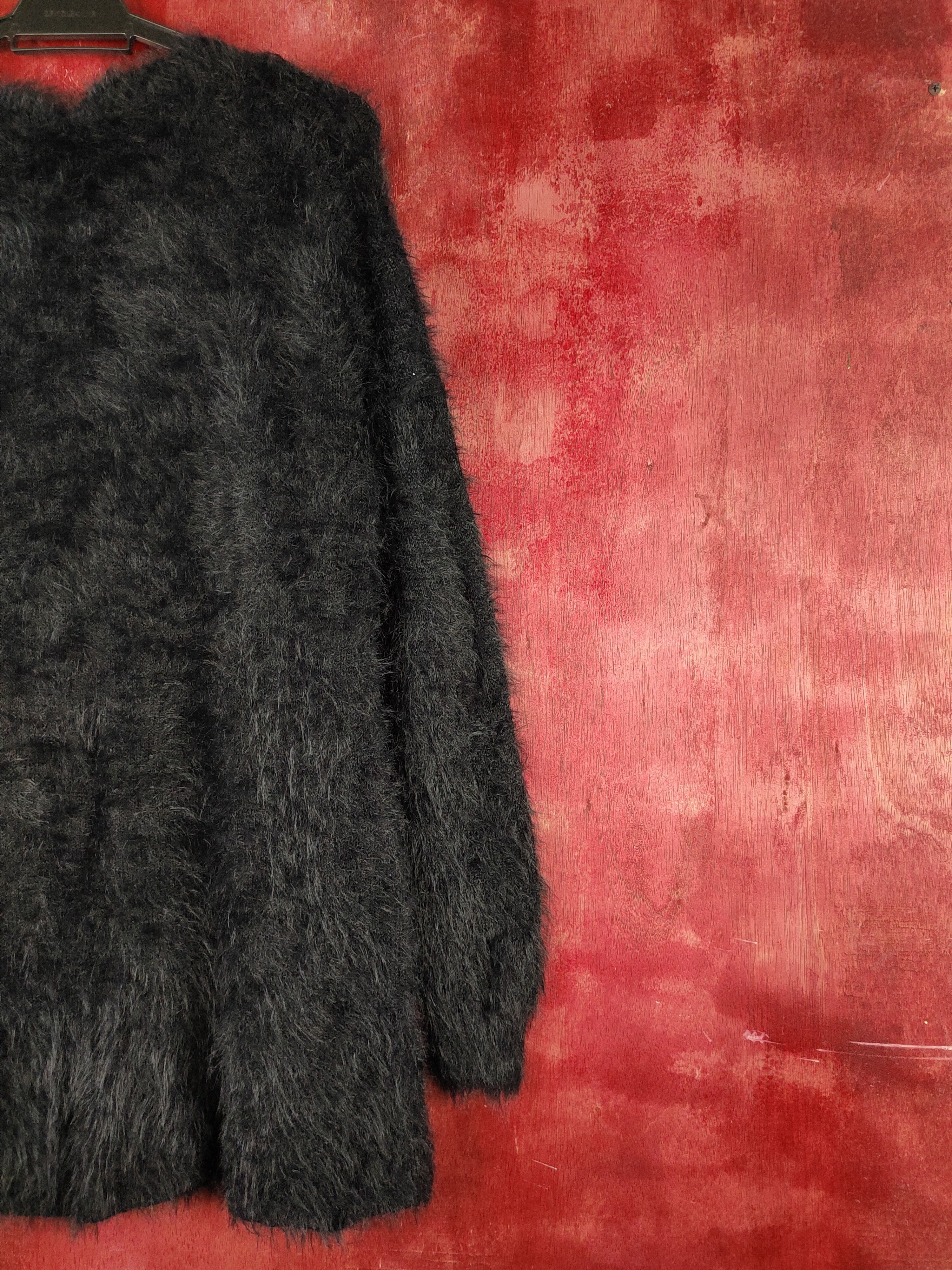 Vintage Ray Cassin Favori Black Fur Mohair Knitwear Cardigan Size M / US 6-8 / IT 42-44 - 9 Thumbnail
