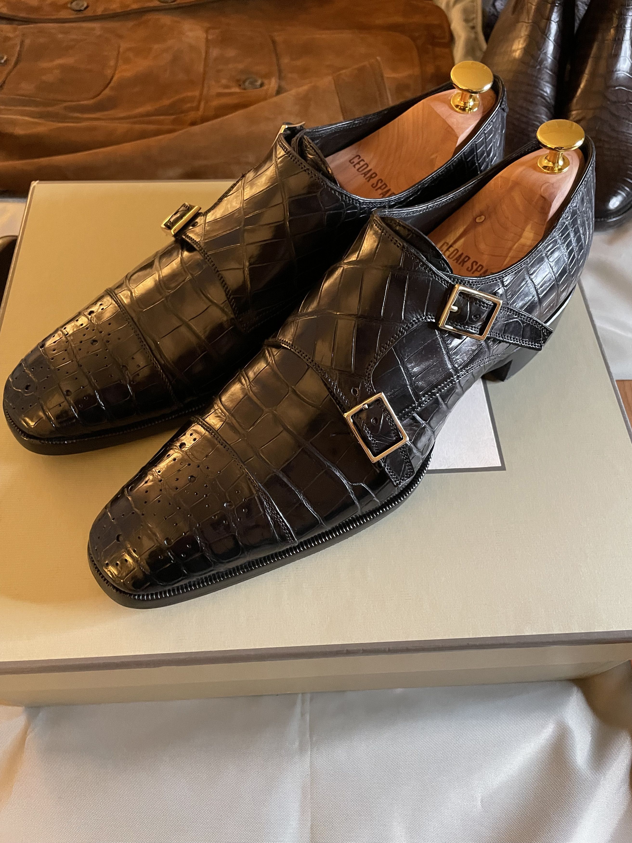 Tom Ford The A-List Celeb RARE $16K TOM FORD Alligator Monk Straps Size US 11 / EU 44 - 21 Thumbnail