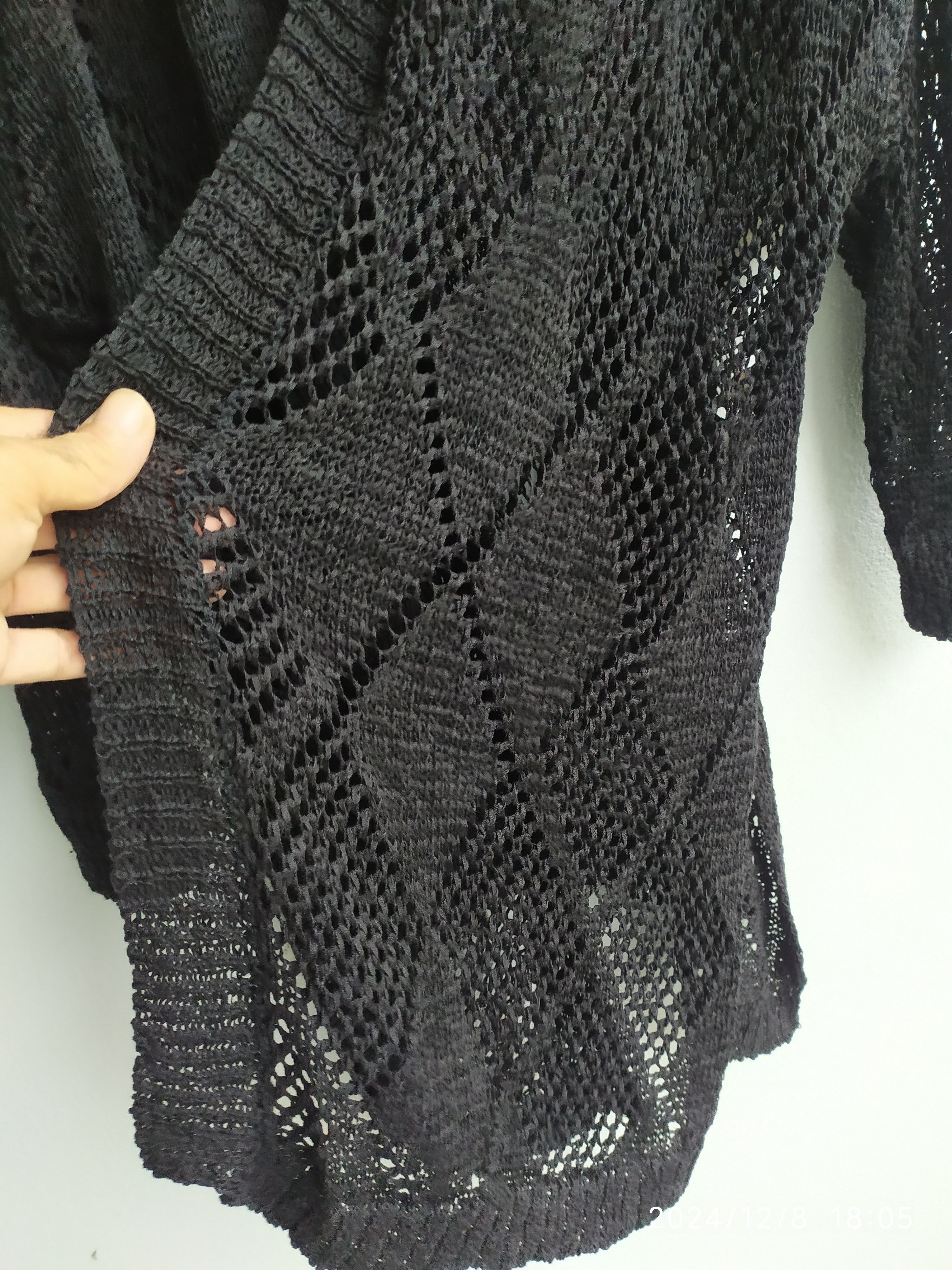 If Six Was Nine × Japanese Brand × Le Grande Bleu (L.G.B.) All Off Your Favourites Mesh Black Cardigan Knitwear Size US M / EU 48-50 / 2 - 6 Thumbnail