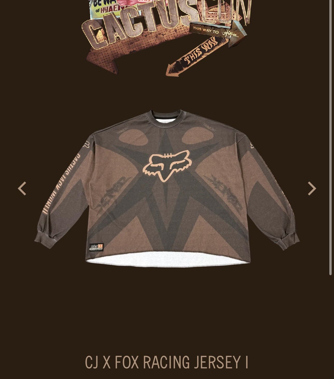 Travis Scott Travis Scott Fox racing long sleeve t shirt jersey Size US S / EU 44-46 / 1 - 1 Preview