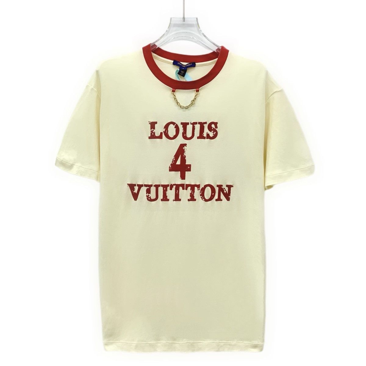 Louis Vuitton Louis Vuitton Logo Letter Print Short Sleeve T-Shirt K26WX Size S / US 4 / IT 40 - 1 Thumbnail