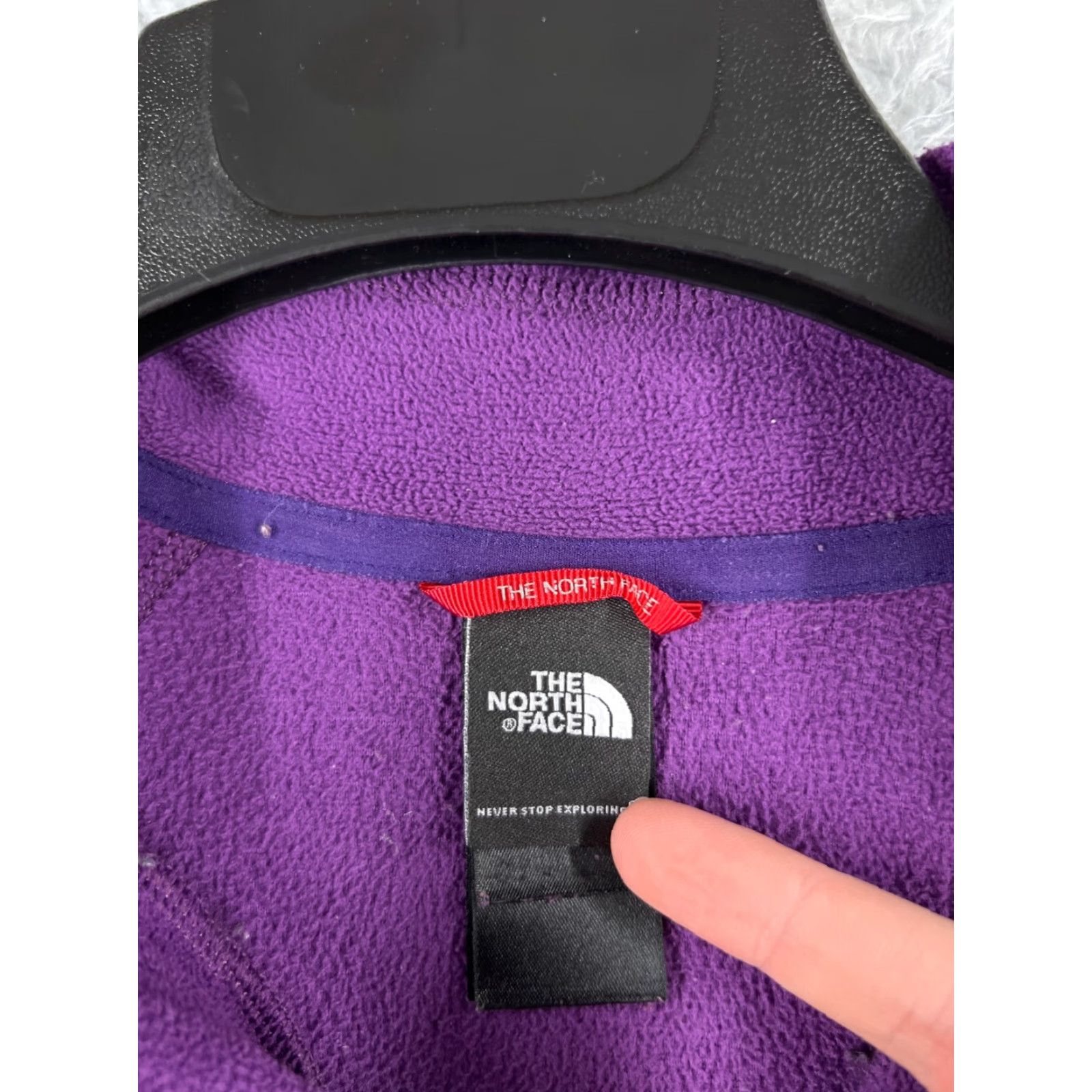 The North Face The North Face Womens Small Purple Pullover Sweatshirt Polyester Fleece Sweater Hoodie Size S / US 4 / IT 40 - 7 Thumbnail