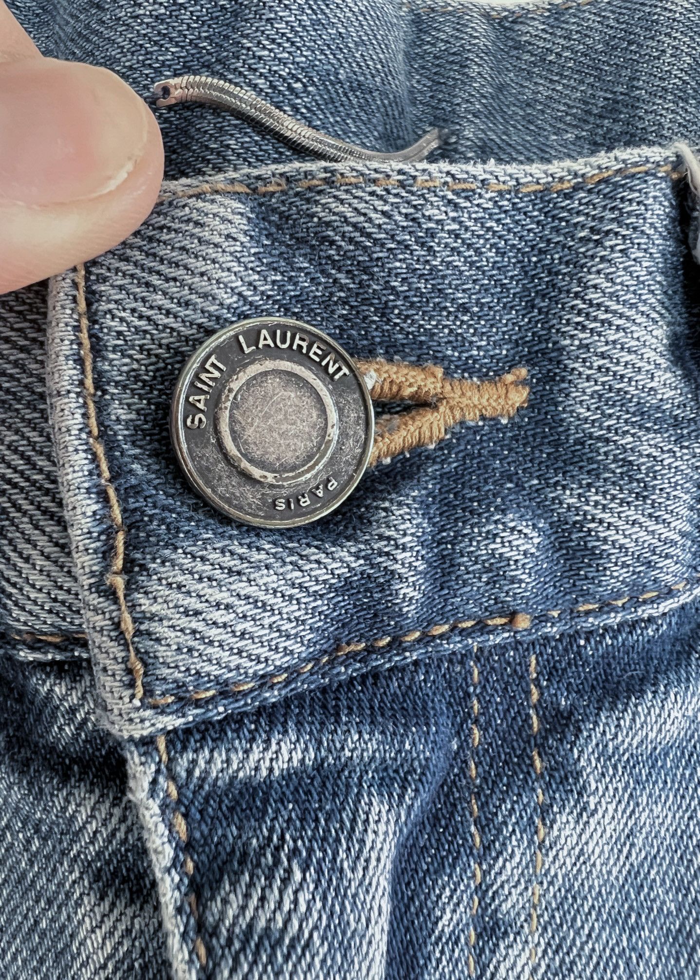 Saint Laurent Paris Saint Laurent Washed Blue D03 Jeans Size US 32 / EU 48 - 3 Thumbnail