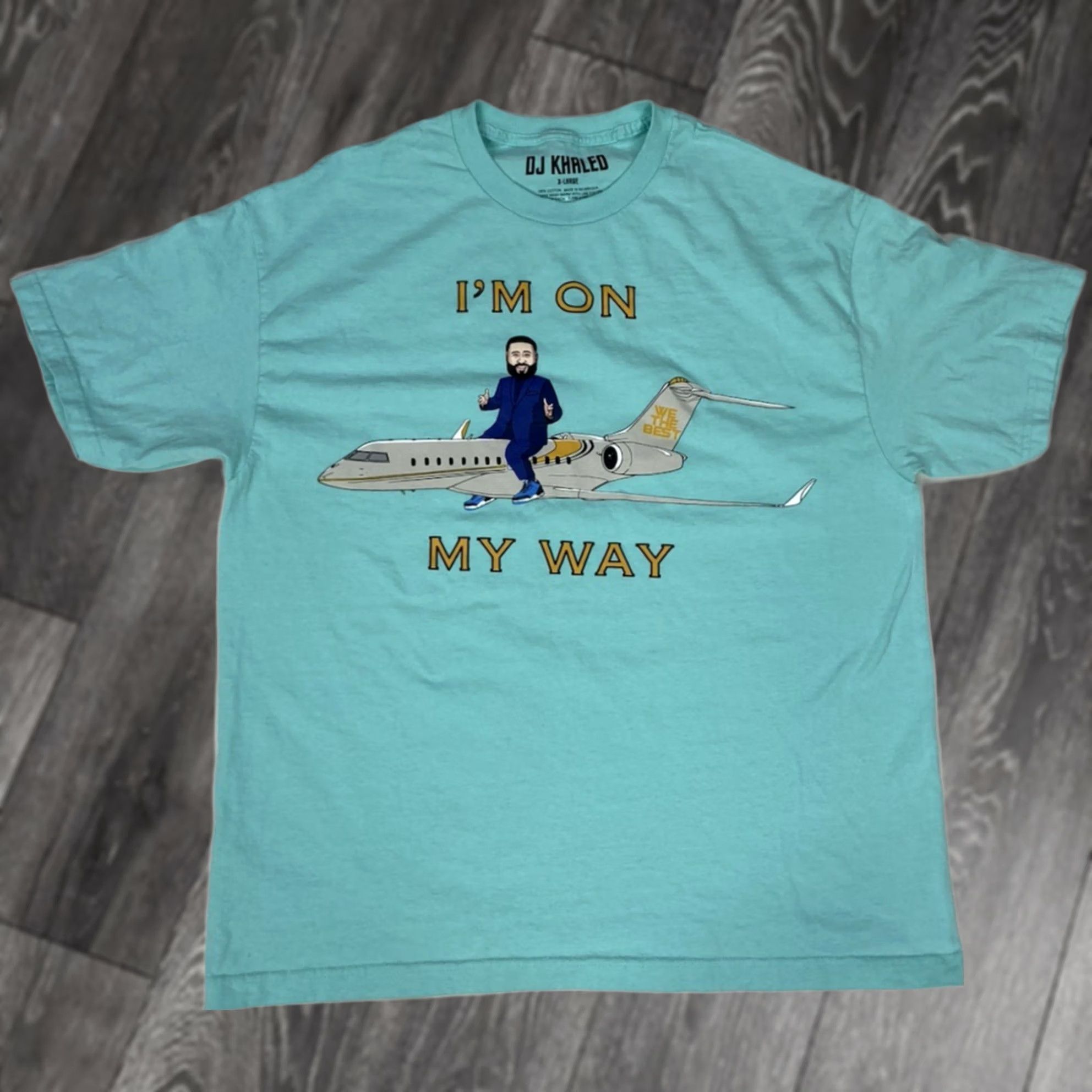 AQUA VINTAGE DJ Khaled We The Best I'm On My Way Graphic T-shirt Men XL Aqua Blue Rap Music Size US XL / EU 56 / 4 - 1 Thumbnail