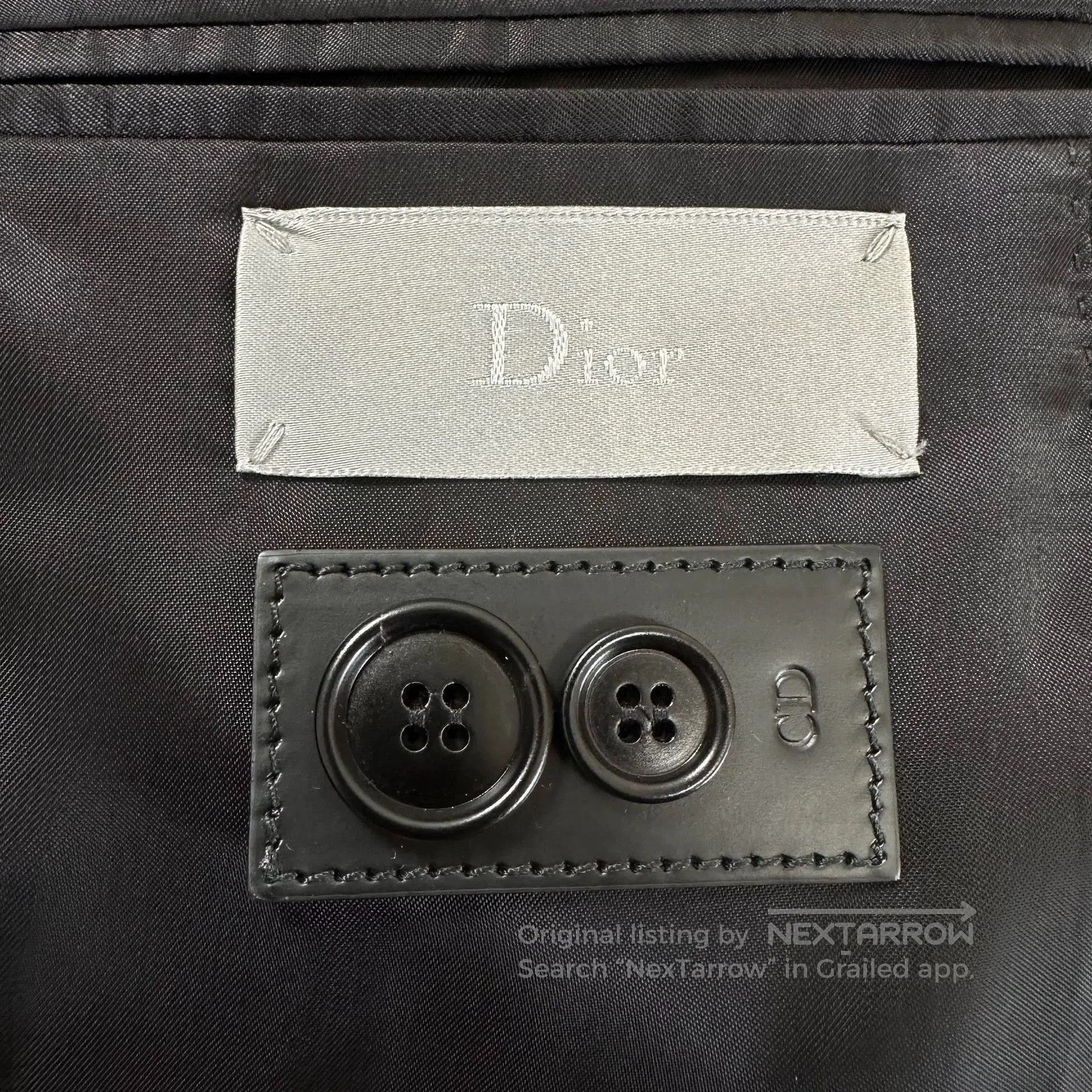 Dior Black Textured Blazer with Button Closure. Size US M / EU 48-50 / 2 - 5 Thumbnail