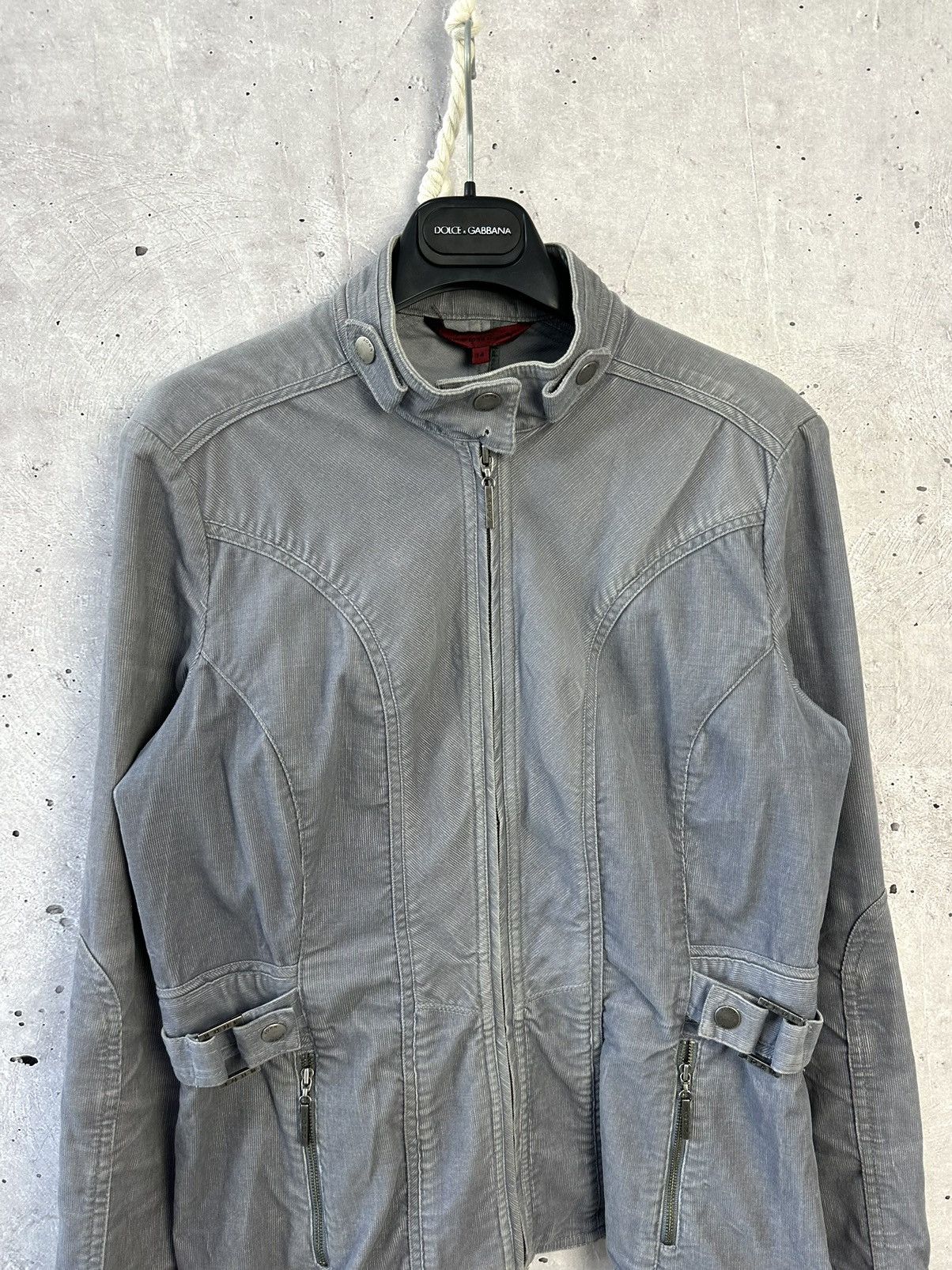John Richmond × Vintage Vintage John Richmond Corduroy Grey Jacket Size L / US 10 / IT 46 - 2 Thumbnail