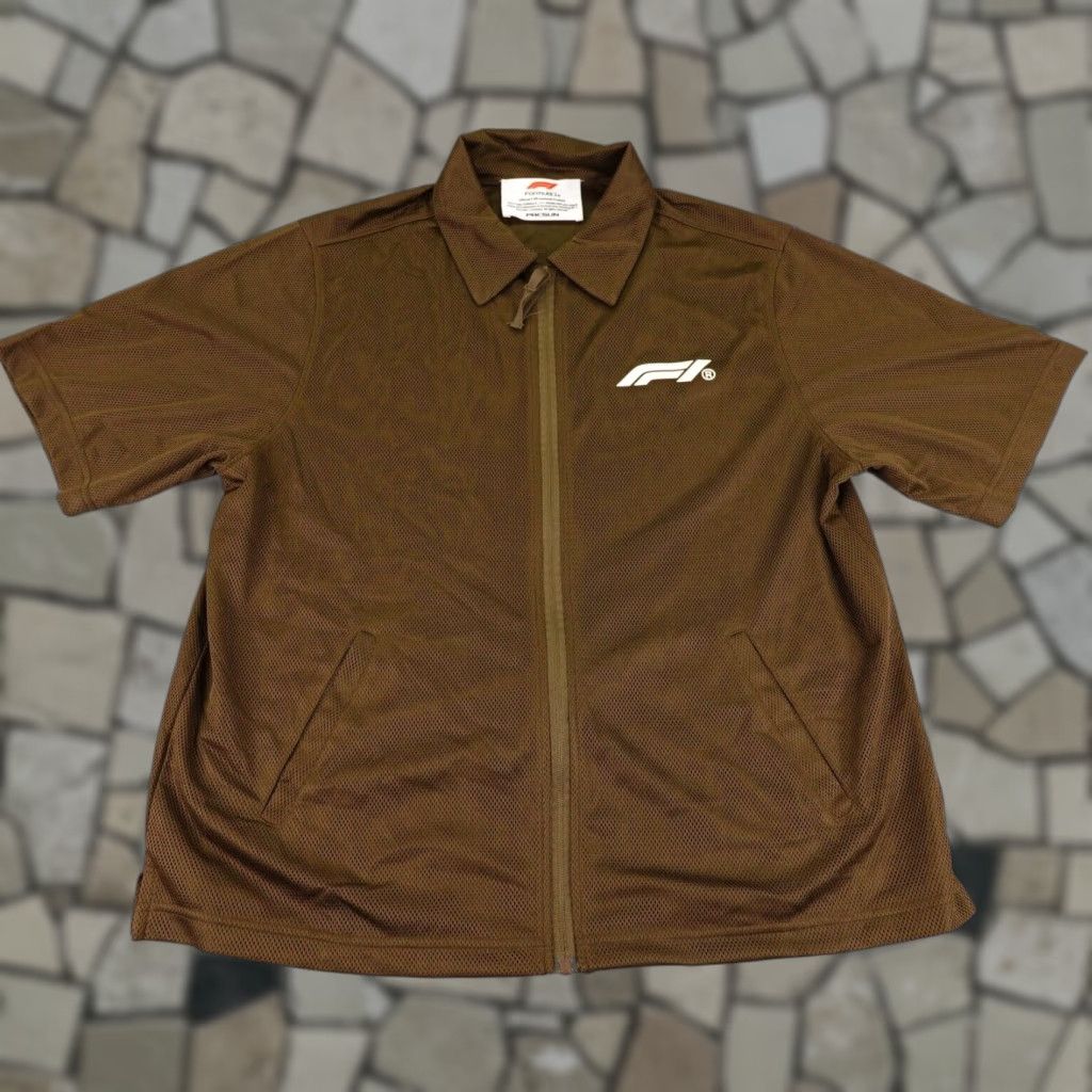Pacsun PacSun Formula 1 Shirt Polo Mens M Brown White Zip Up Racing Grand Prix Size US M / EU 48-50 / 2 - 1 Thumbnail