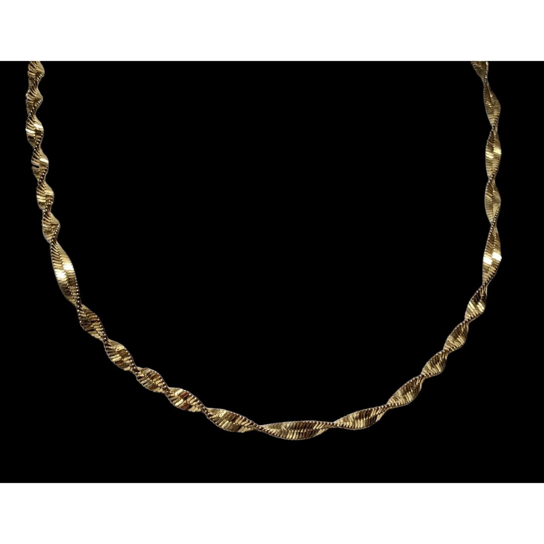 Other Bright Gold Elegant Twisted Chain Necklace Size ONE SIZE - 4 Thumbnail