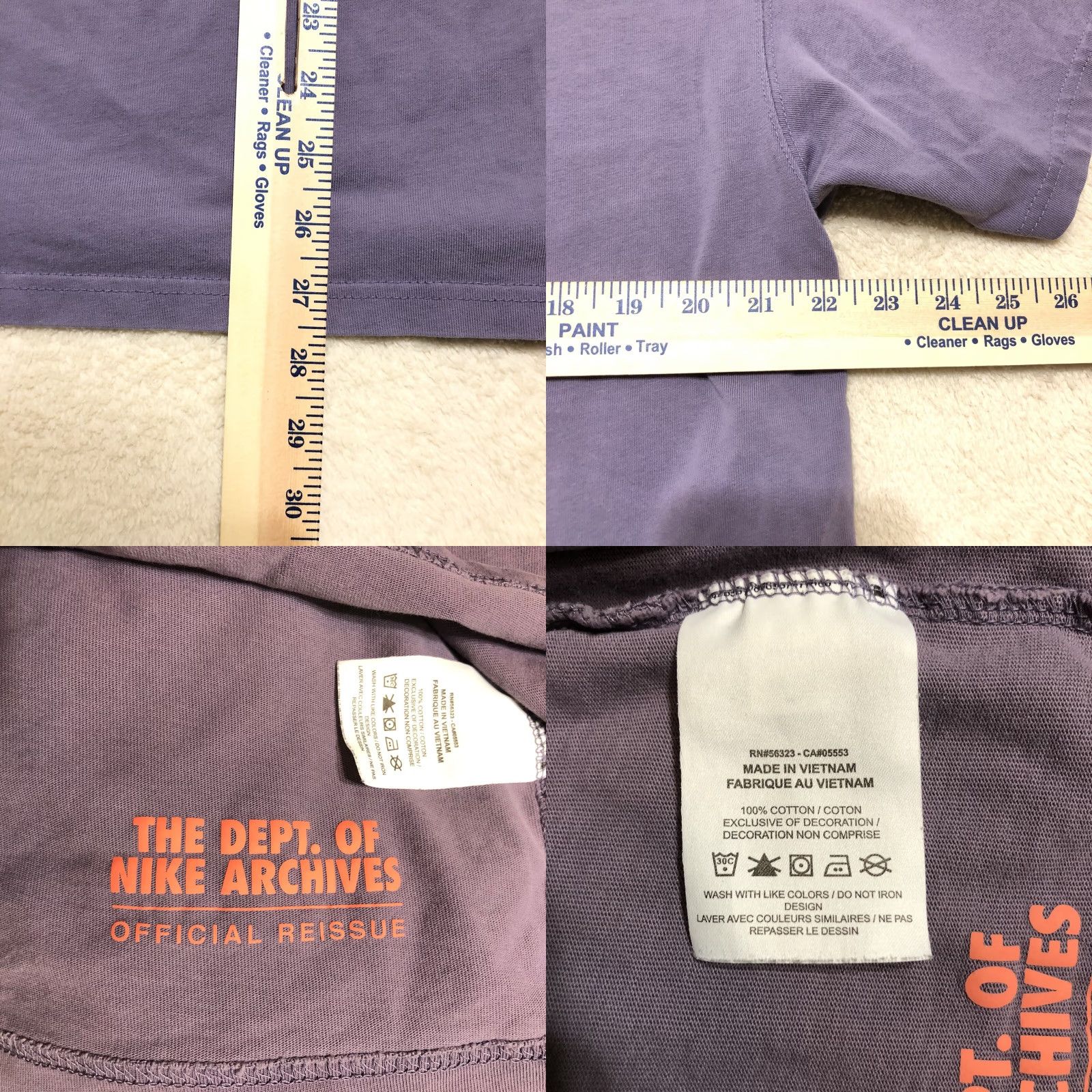 Nike VINTAGE Nike Archives Official Reissue Retro 90s T-Shirt Mens Large Lavender Neon Green Size US L / EU 52-54 / 3 - 8 Thumbnail