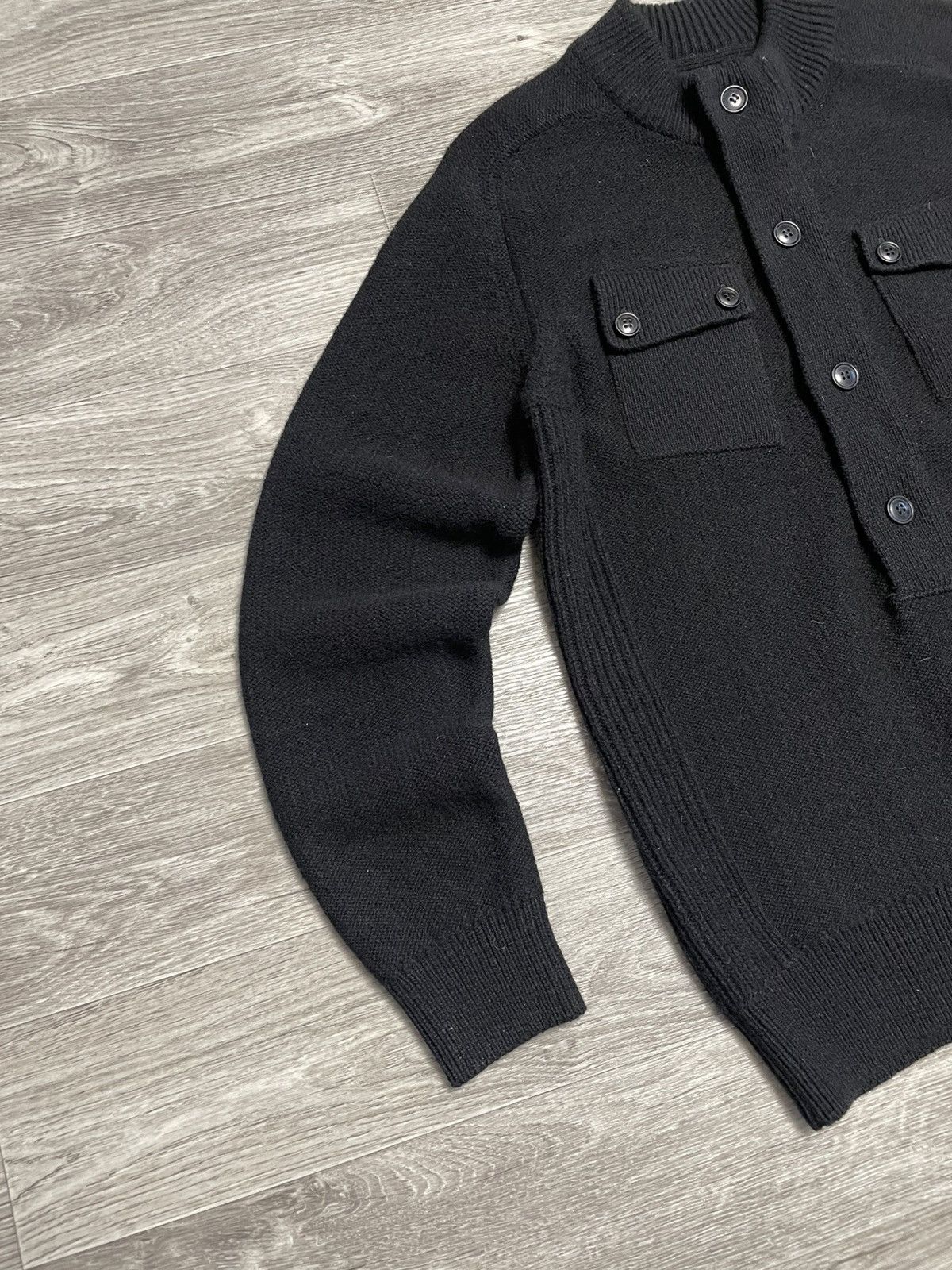 Barbour Vintage Barbour Black Wool Half Zip Button-Up Sweater Size US M / EU 48-50 / 2 - 4 Thumbnail