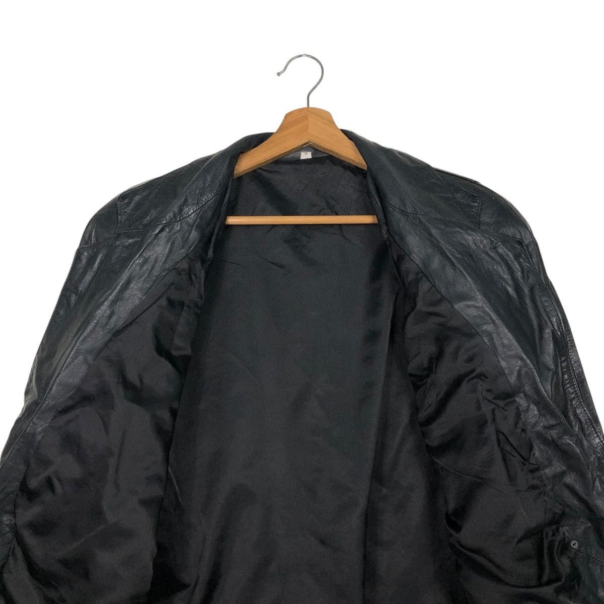 Japanese Brand 🔥VINTAGE WORK LEATHER JACKET UNBRANDED ISSEY MIYAKE Size US M / EU 48-50 / 2 - 16 Thumbnail