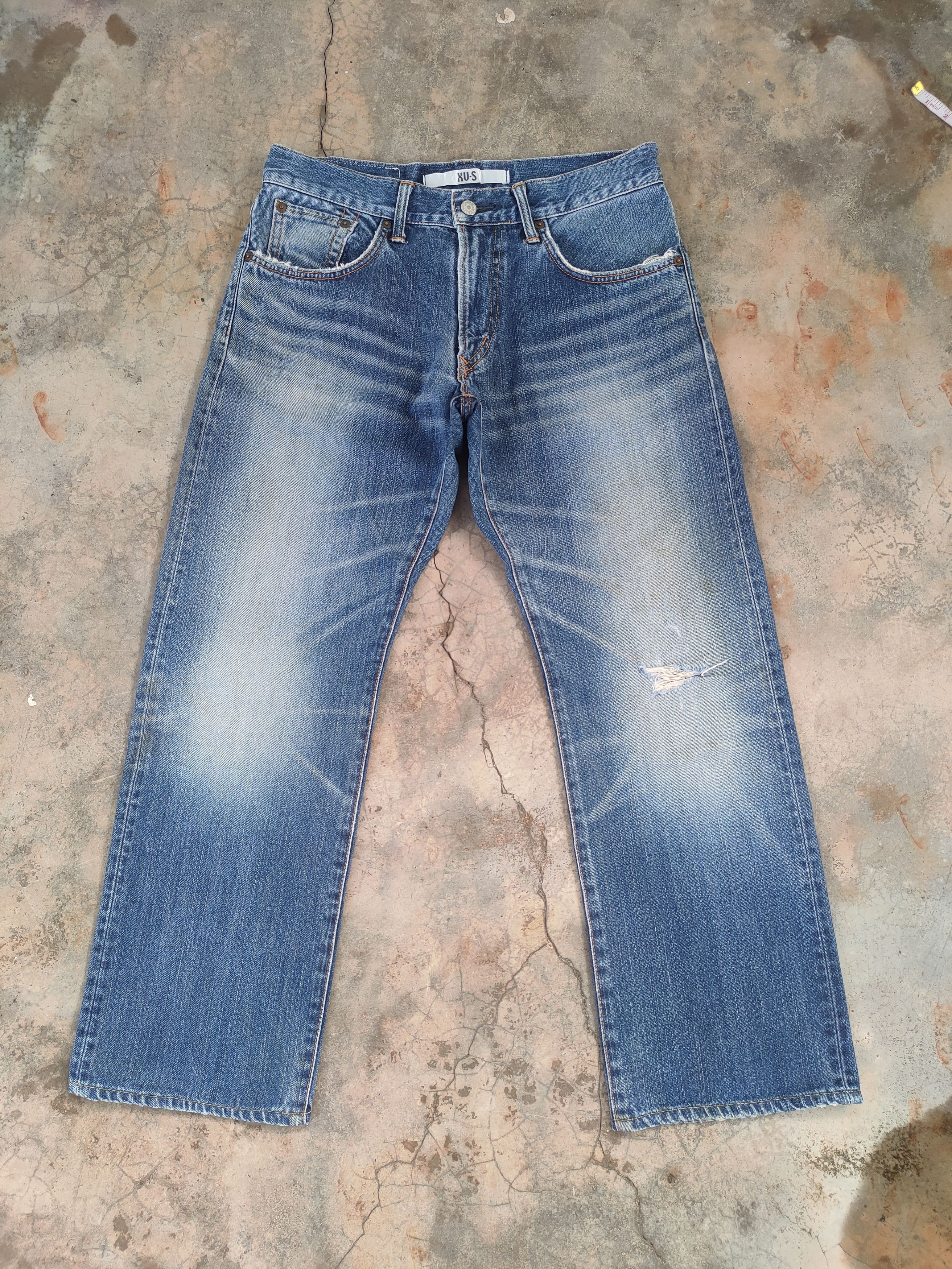 Edwin × Vintage W33 VINTAGE EDWIN XV FADED DISTRESSED JEAN PANTS Size US 33 - 2 Thumbnail