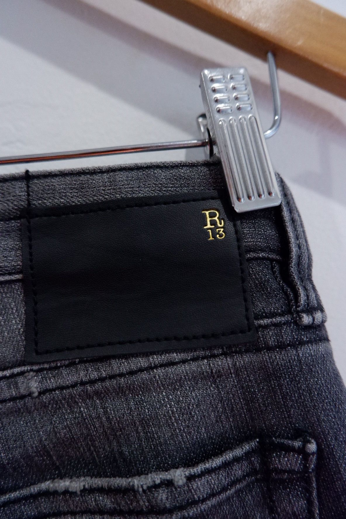 R13 R13 Hybrid Leather Jeans Size 28" / US 6 / IT 42 - 6 Thumbnail