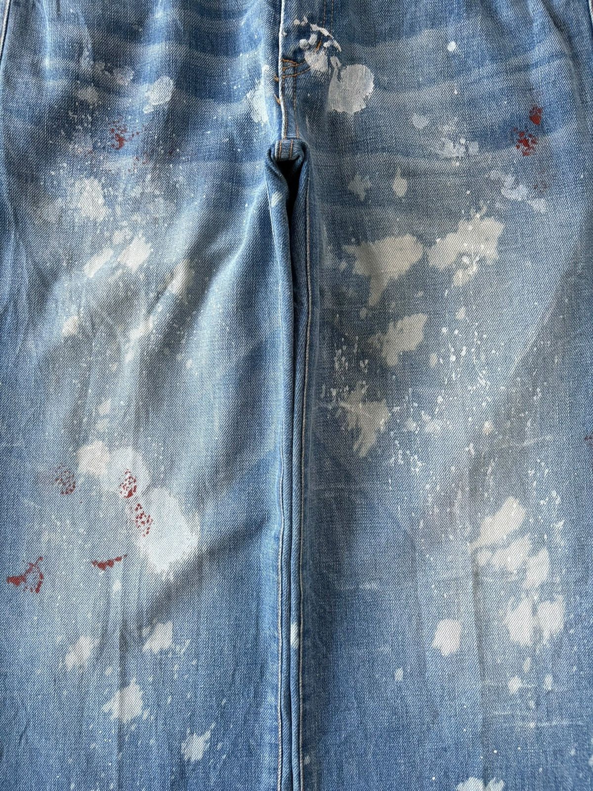Helmut Lang Vintage Japanese Brand Painted Splattered Baggy Jeans Size US 32 / EU 48 - 3 Thumbnail