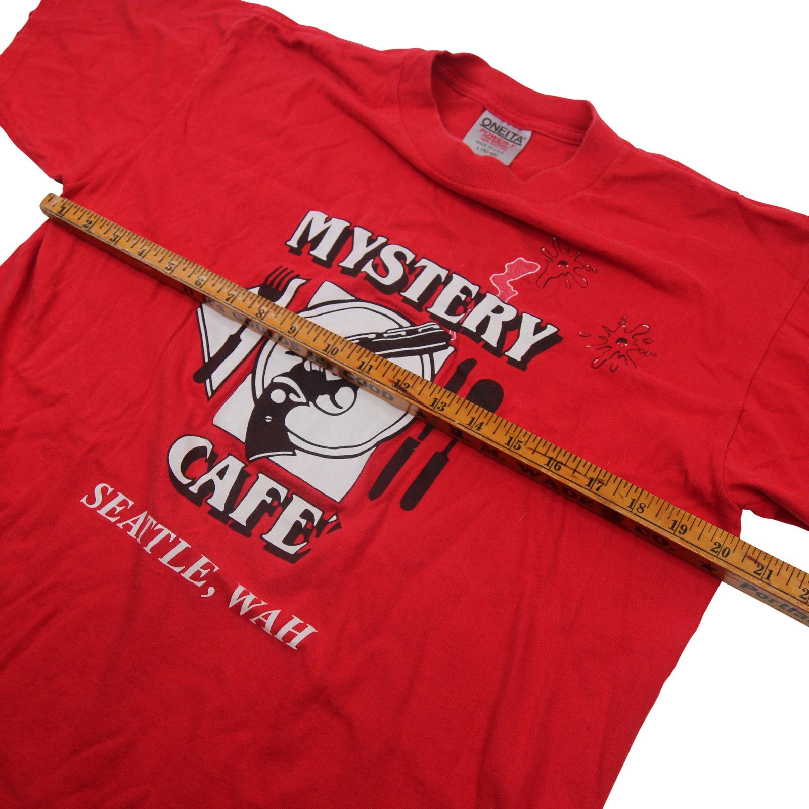 Vintage Vintage Mystery Cafe of Seattle Graphic T Shirt Size US L / EU 52-54 / 3 - 5 Thumbnail